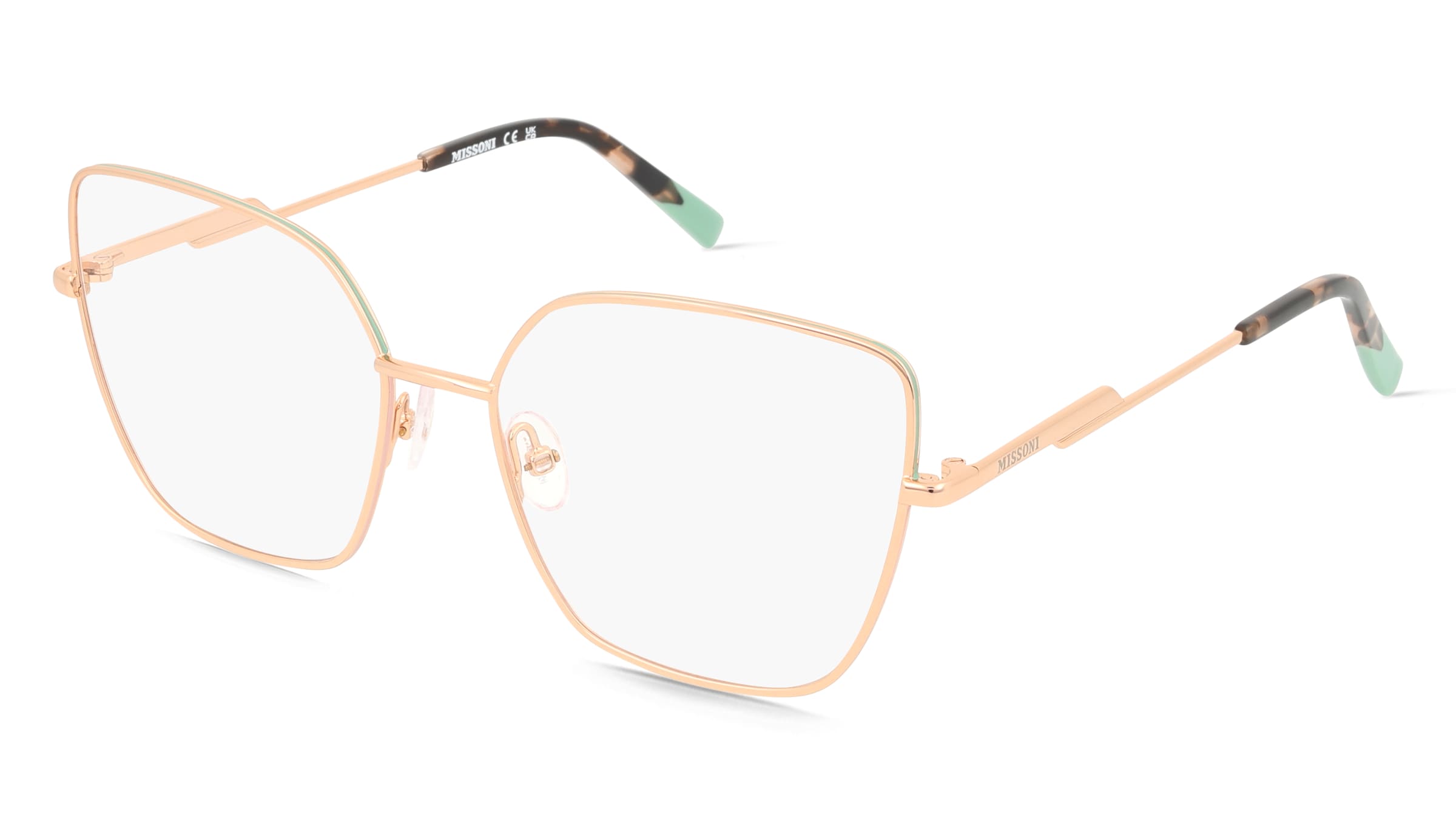 Missoni MIS 0203 Damen-Brille inkl. Gläser Vollrand Eckig Metall-Gestell 56/17/145, Gold