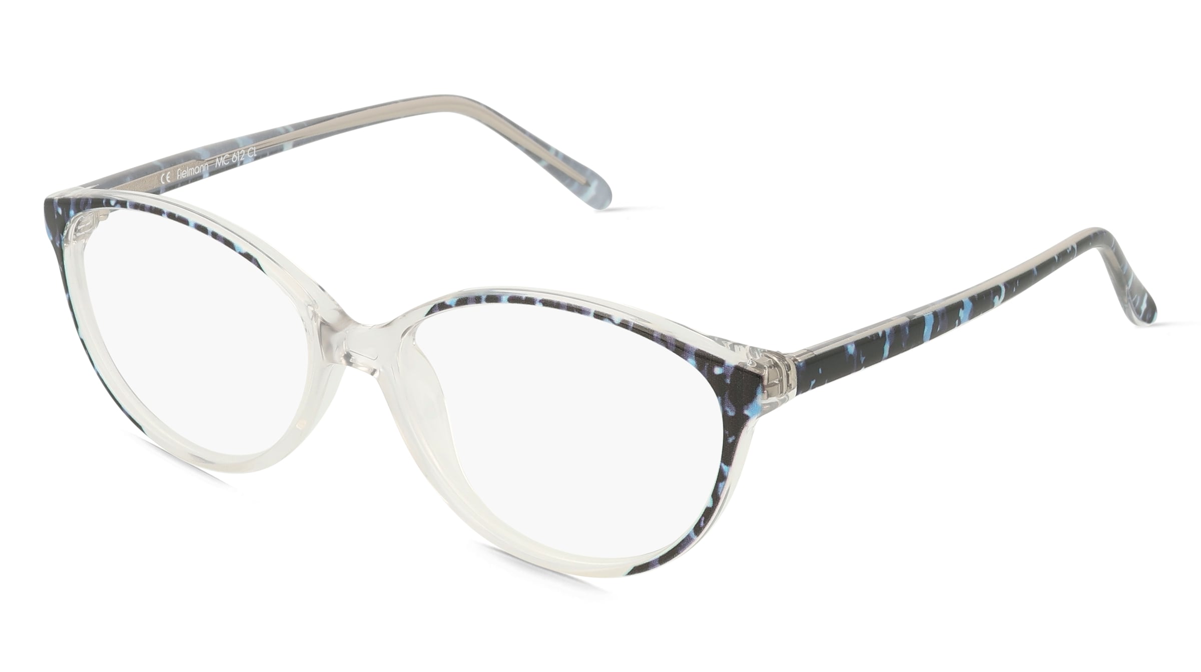 Fielmann MC 612 CL Damen-Brille inkl. Gläser Vollrand Oval Propionat-Gestell 54mm/15mm/140mm, Transparent