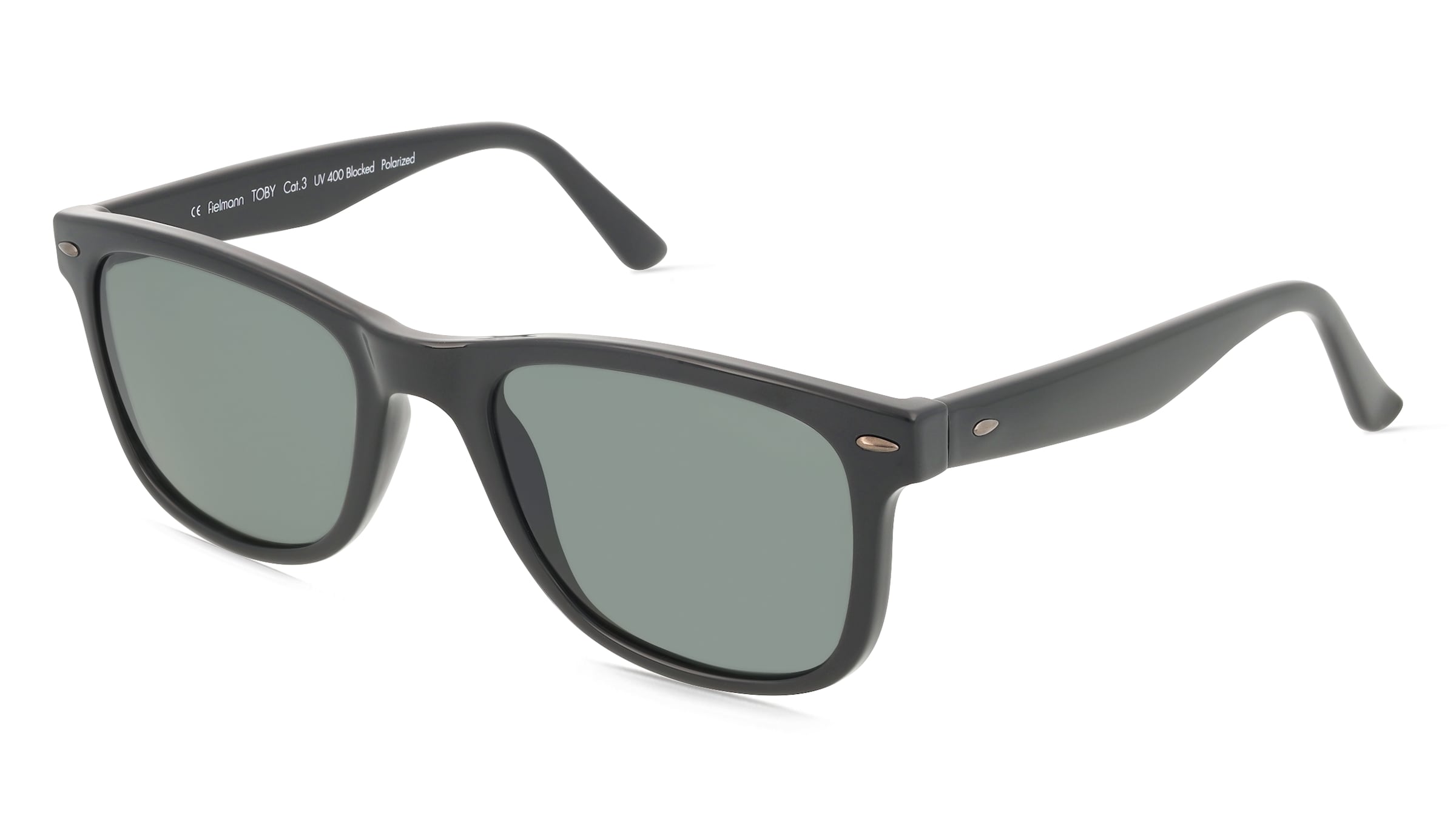 Fielmann MC 534 SUN CL TOBY Unisex-Sonnenbrille Vollrand Quadratisch Propionat-Gestell, Schwarz