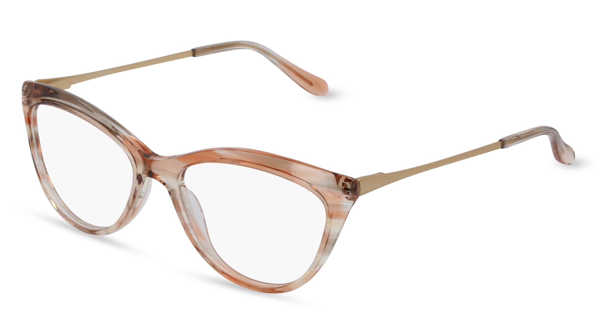 Fielmann BD 450 FLEX FA Damen-Brille inkl. Gläser Vollrand Butterfly Acetat-Gestell 52/16/135, Beige