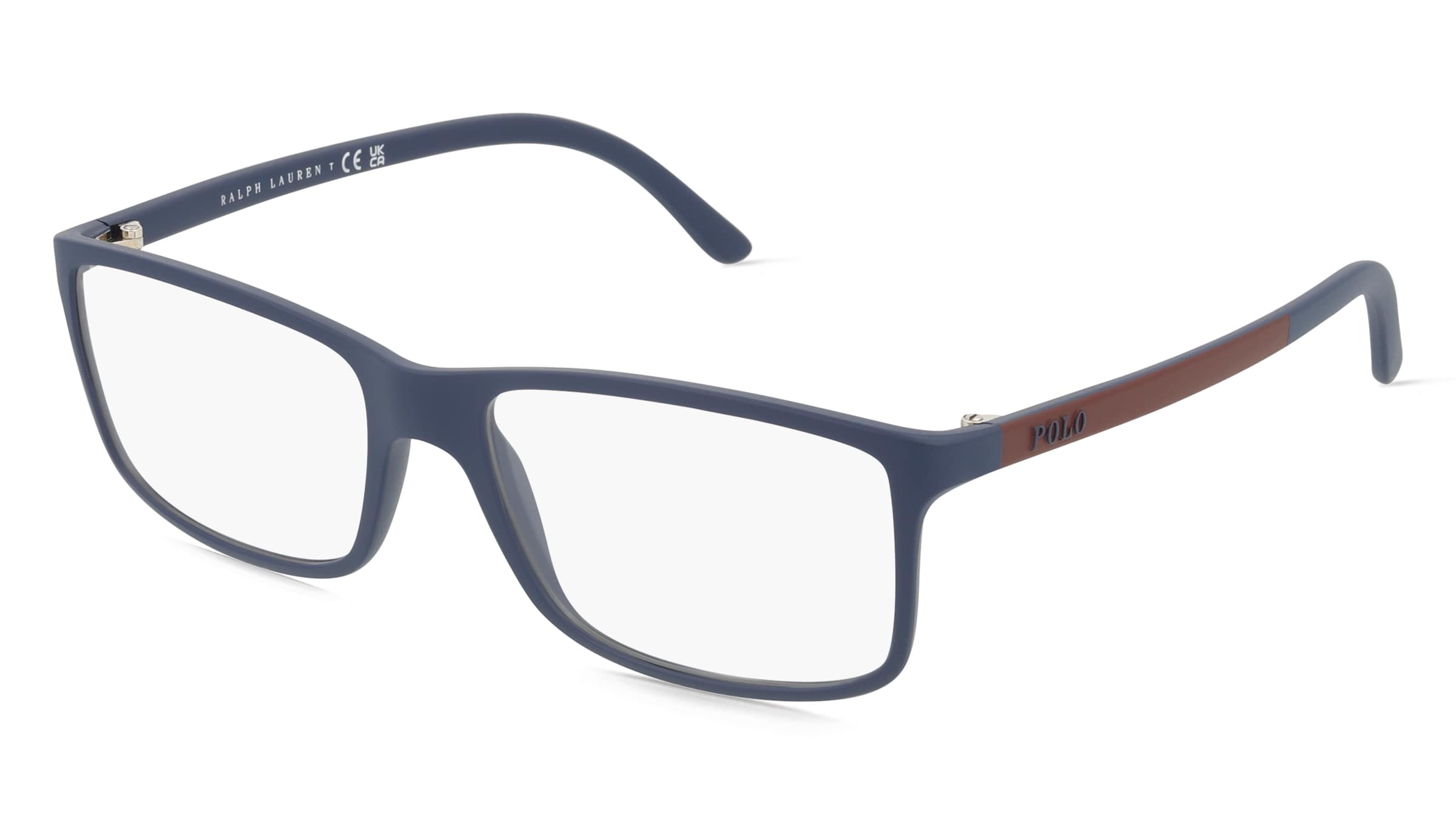 Polo Ralph Lauren PH2126 Herren-Brille inkl. Gläser Vollrand Quadratisch Kunststoff-Gestell 55/16/145, Blau