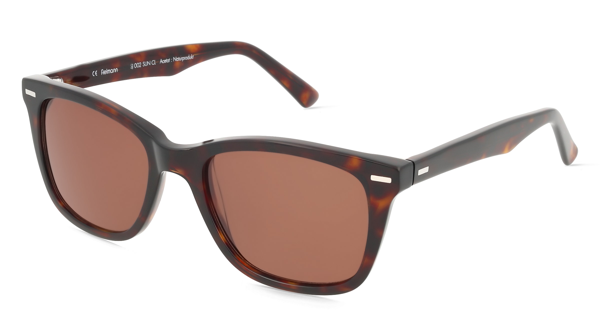 Fielmann SJ 002 SUN CL Unisex-Sonnenbrille Vollrand Quadratisch Acetat-Gestell, Havanna