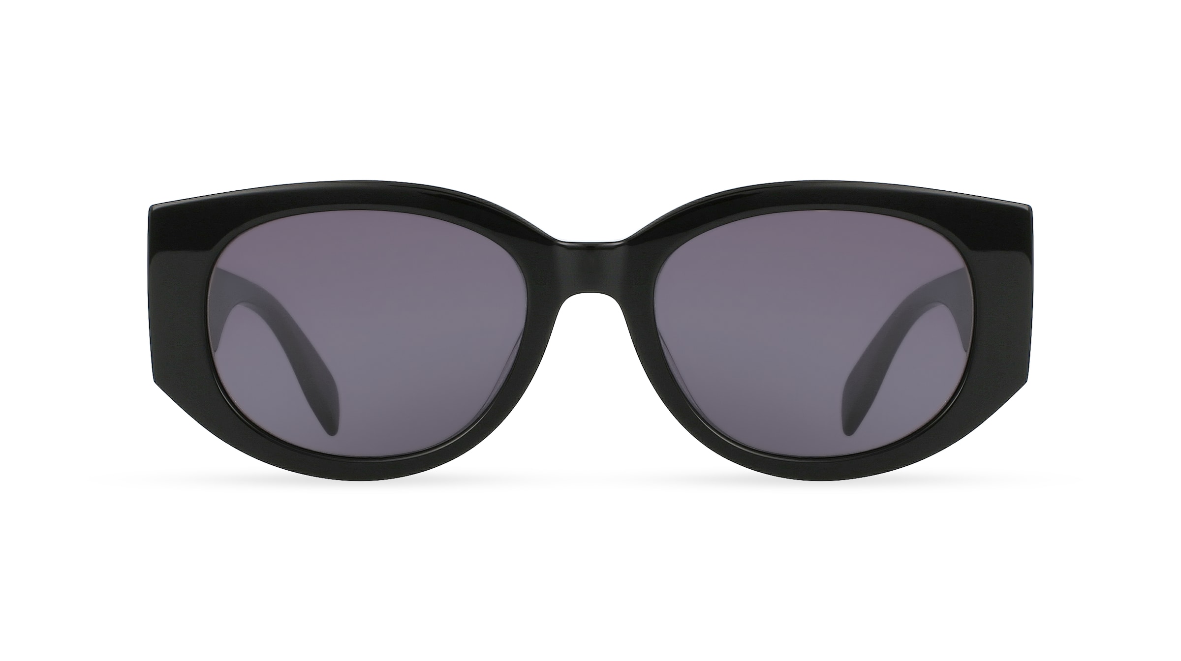 Alexander McQueen AM0330S Damen-Sonnenbrille Vollrand Oval Kunststoff-Gestell, schwarz