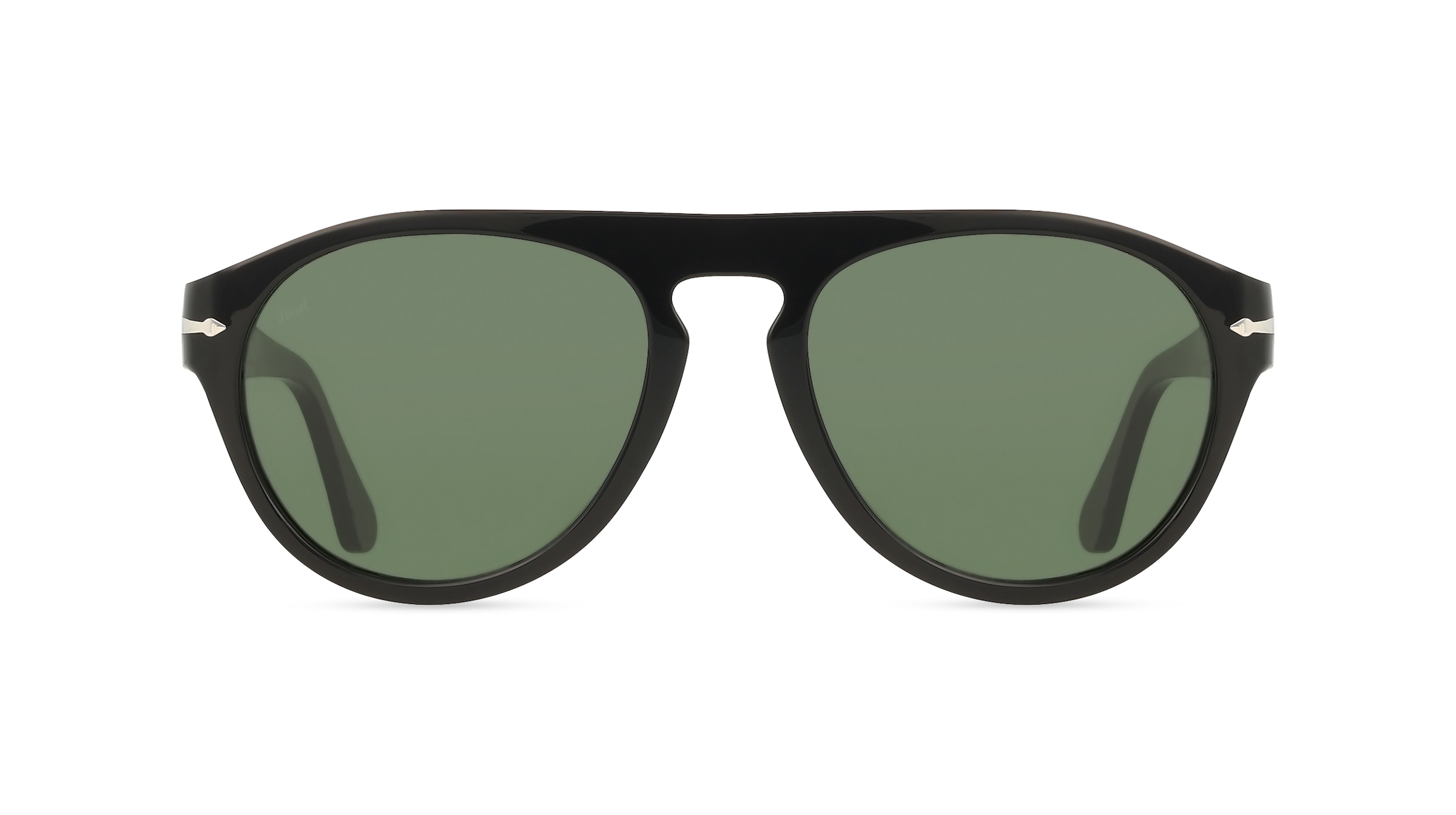 Persol PO3370S Unisex-Sonnenbrille Vollrand Pilot Acetat-Gestell, Schwarz