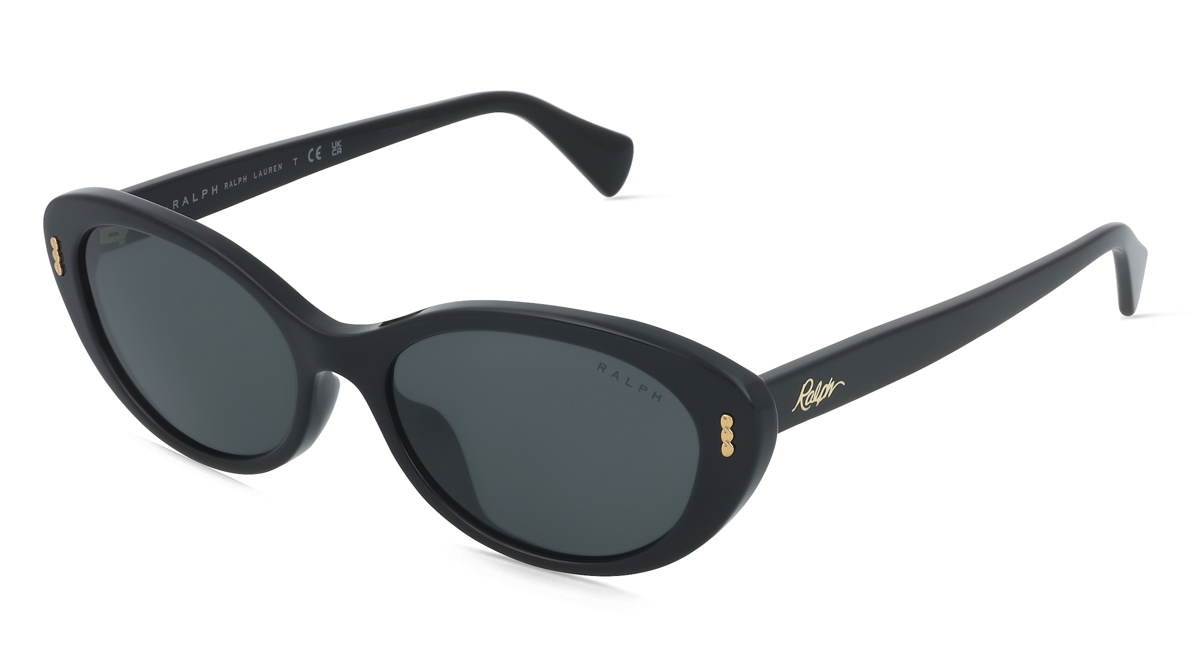 Ralph Lauren RA5350U Damen-Sonnenbrille Vollrand Oval Acetat-Gestell, Schwarz