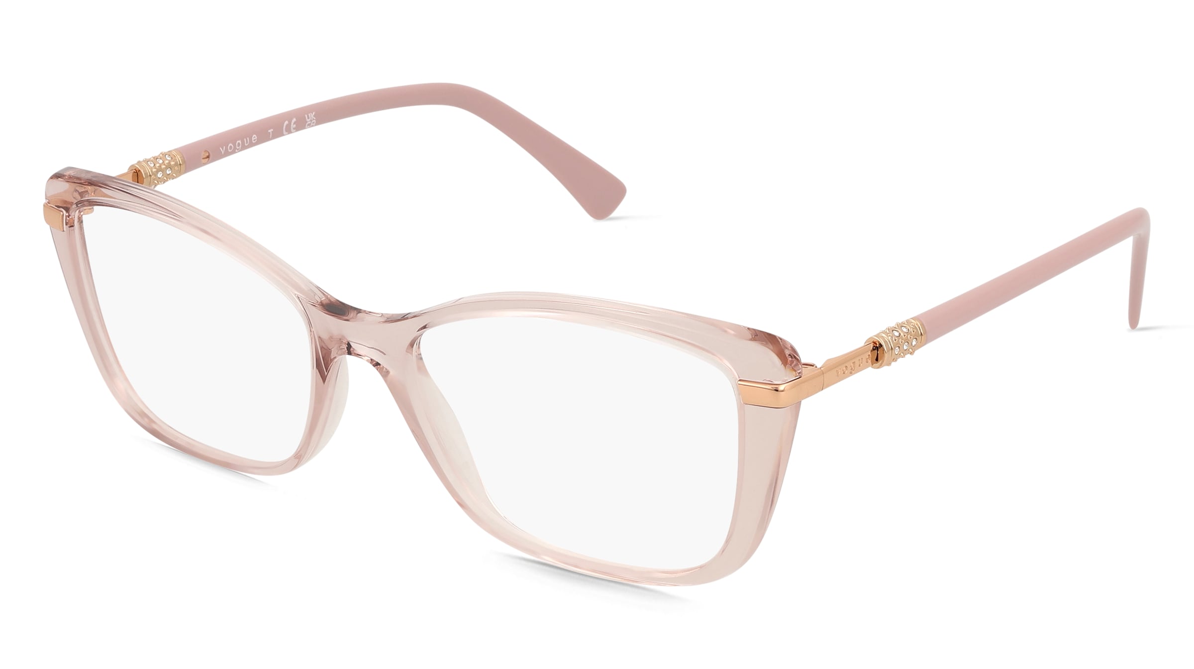 Vogue 0VO5487B Damen-Brille inkl. Gläser Vollrand Butterfly Kunststoff-Gestell 54/17/140, Pink