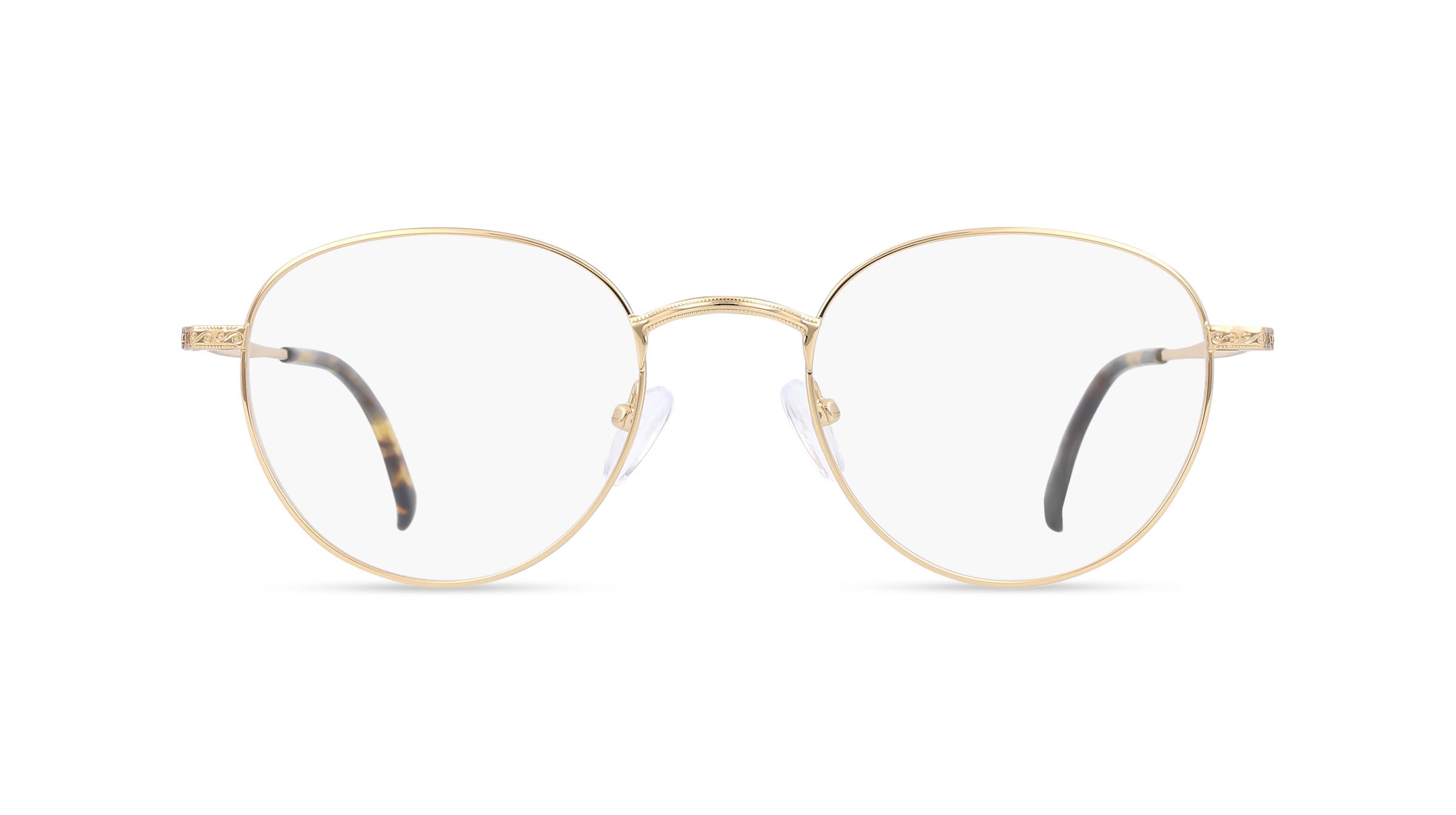 Fielmann BD 532 CL Unisex-Brille inkl. Gläser Vollrand Panto Edelstahl-Gestell 49mm/21mm/140mm, gold