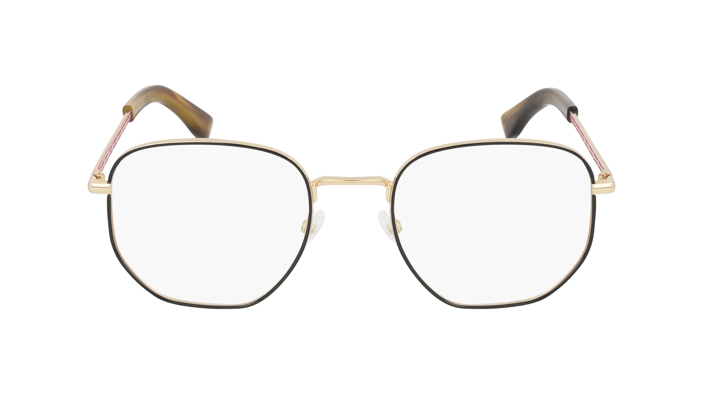 Dsquared2	 D2 0054 Herren-Brille inkl. Gläser Vollrand Achteckig Metall-Gestell 52mm/21mm/145mm, gold