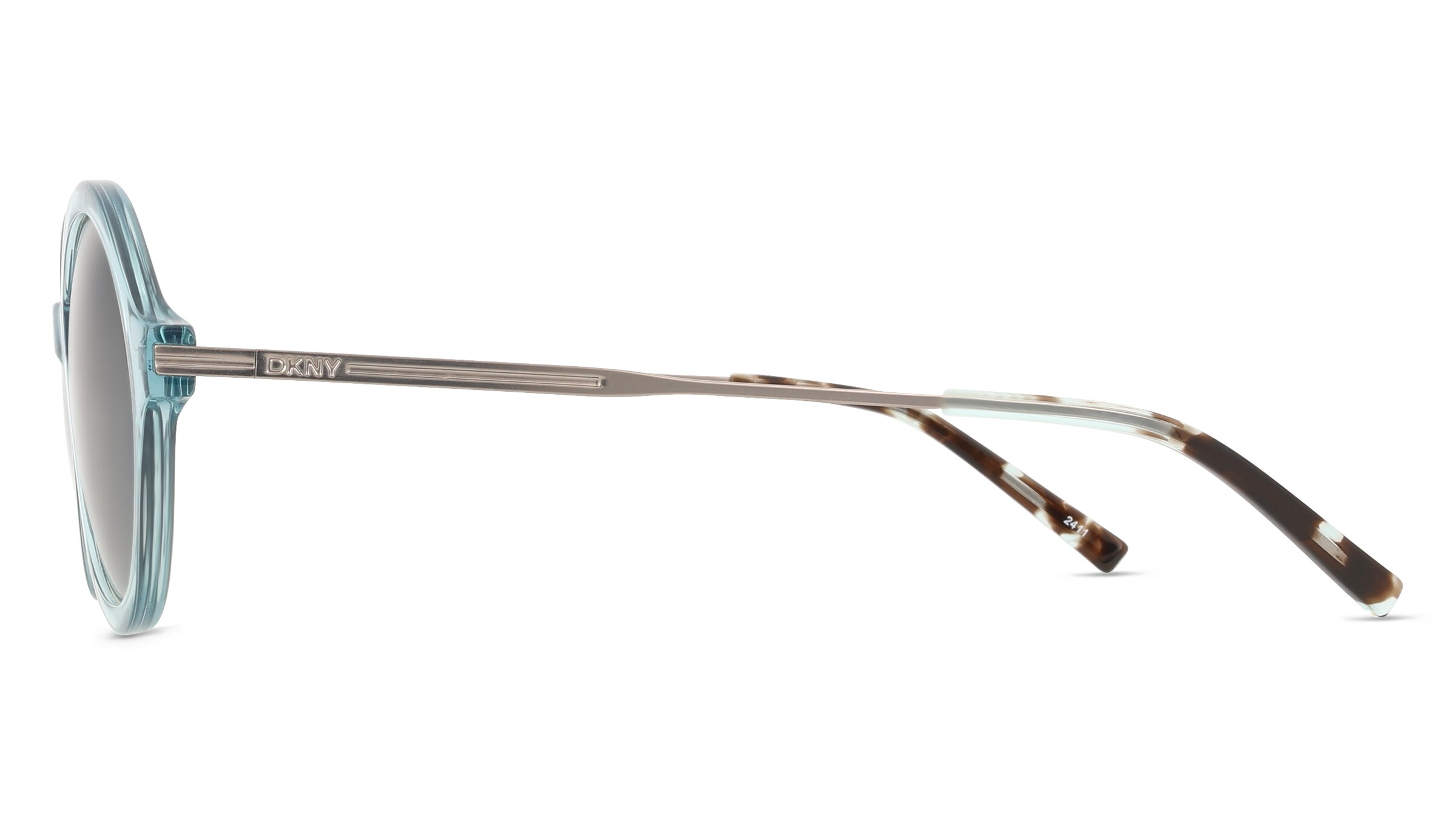 Thumbnail - DKNY DK714S Unisex-Sonnenbrille Vollrand Rund Acetat-Gestell, transparent