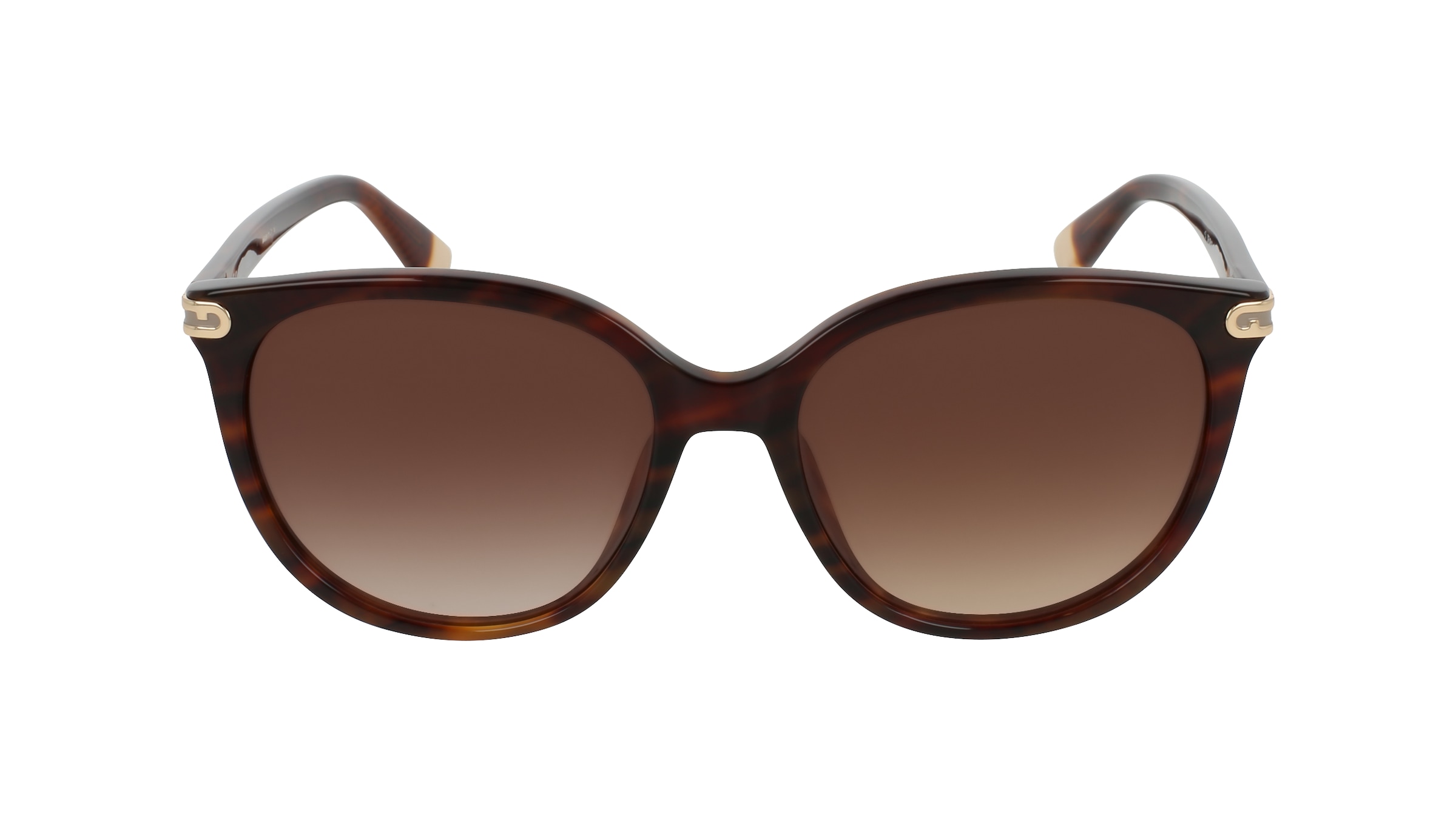 Furla SFUB12 Damen-Sonnenbrille Vollrand Panto Kunststoff-Gestell, braun