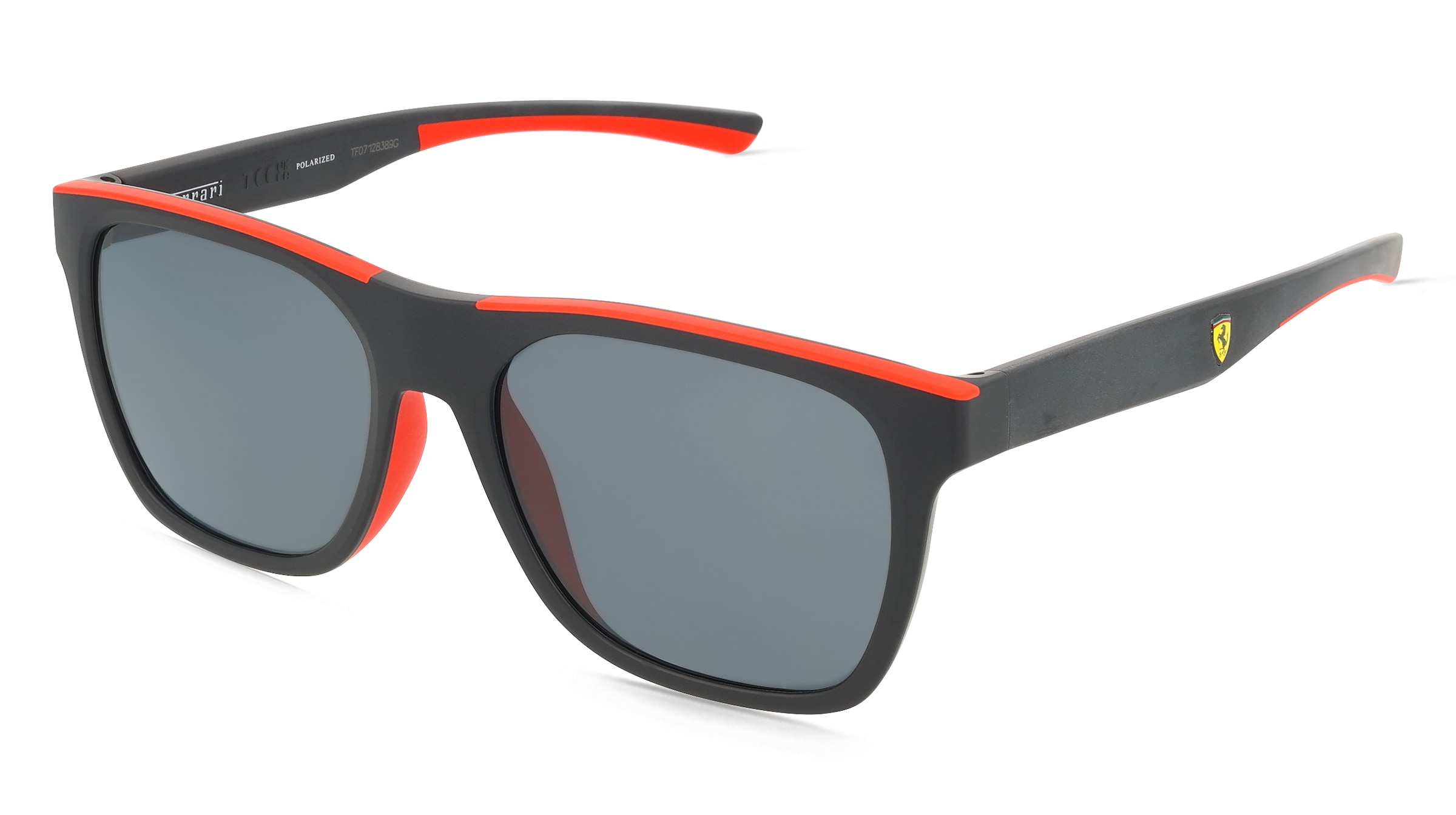 Scuderia Ferrari FZ6013D Unisex-Sonnenbrille Vollrand Quadratisch Kunststoff-Gestell, Schwarz