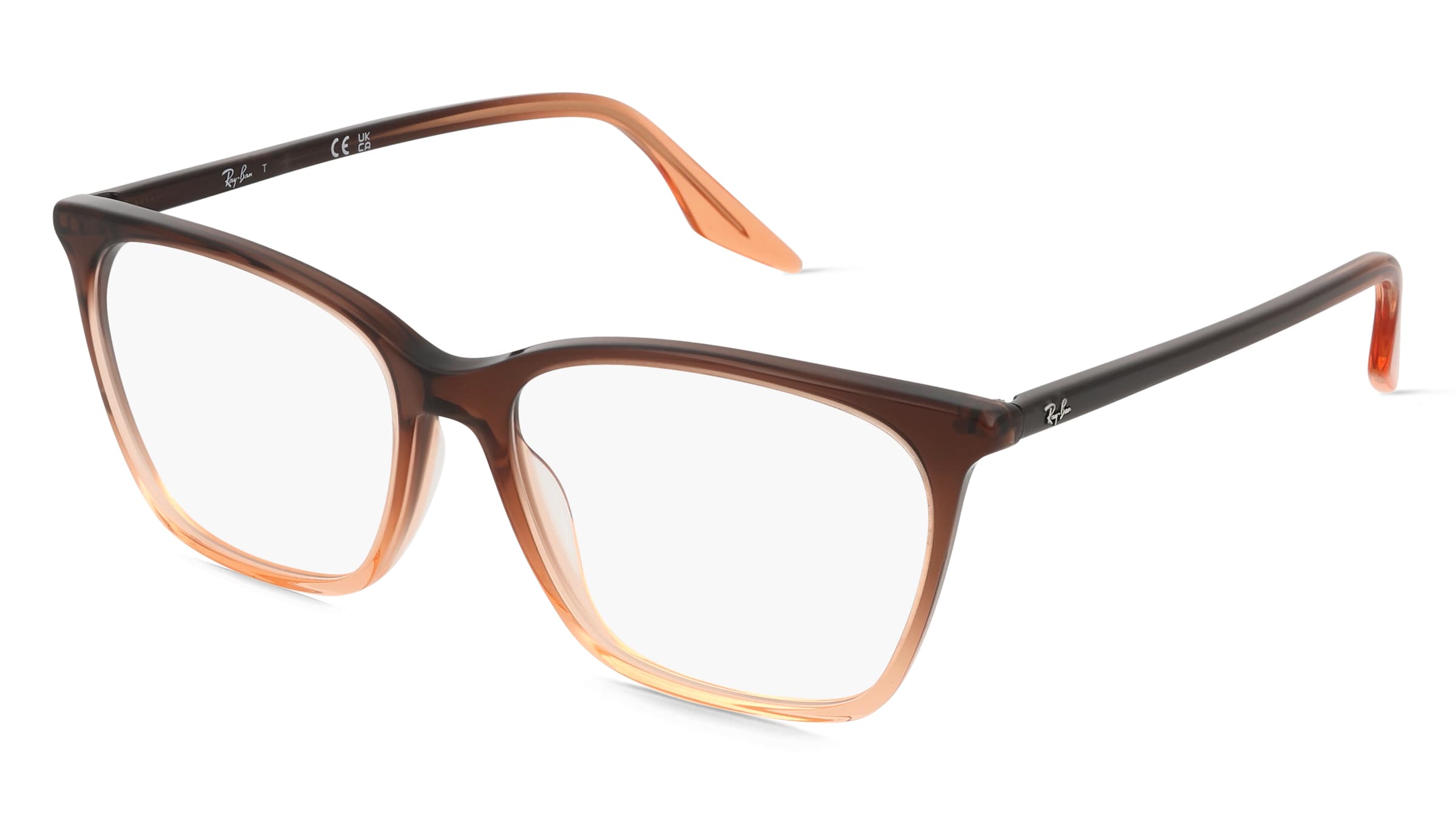 Ray-Ban RX5422 Damen-Brille inkl. Gläser Vollrand Cat Eye Acetat-Gestell 54/16/145, Braun