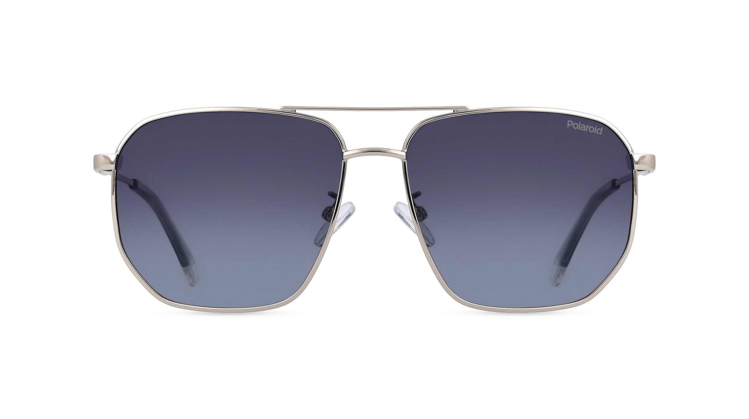 Polaroid PLD 4141/G/S/X Herren-Sonnenbrille Vollrand Pilot Metall-Gestell, silber