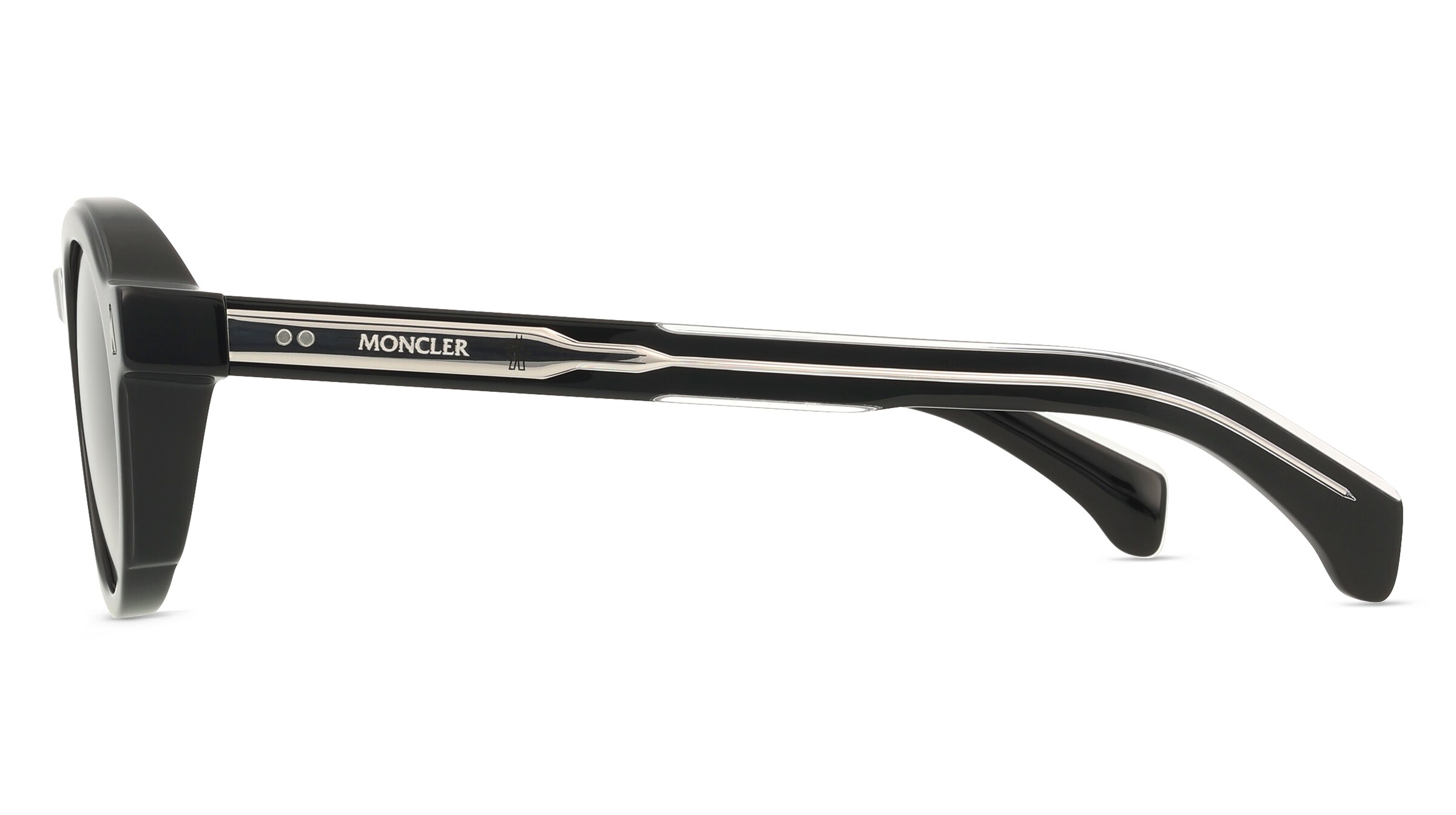 Thumbnail - Moncler ME6012 Unisex-Sonnenbrille Vollrand Rund Acetat-Gestell, schwarz