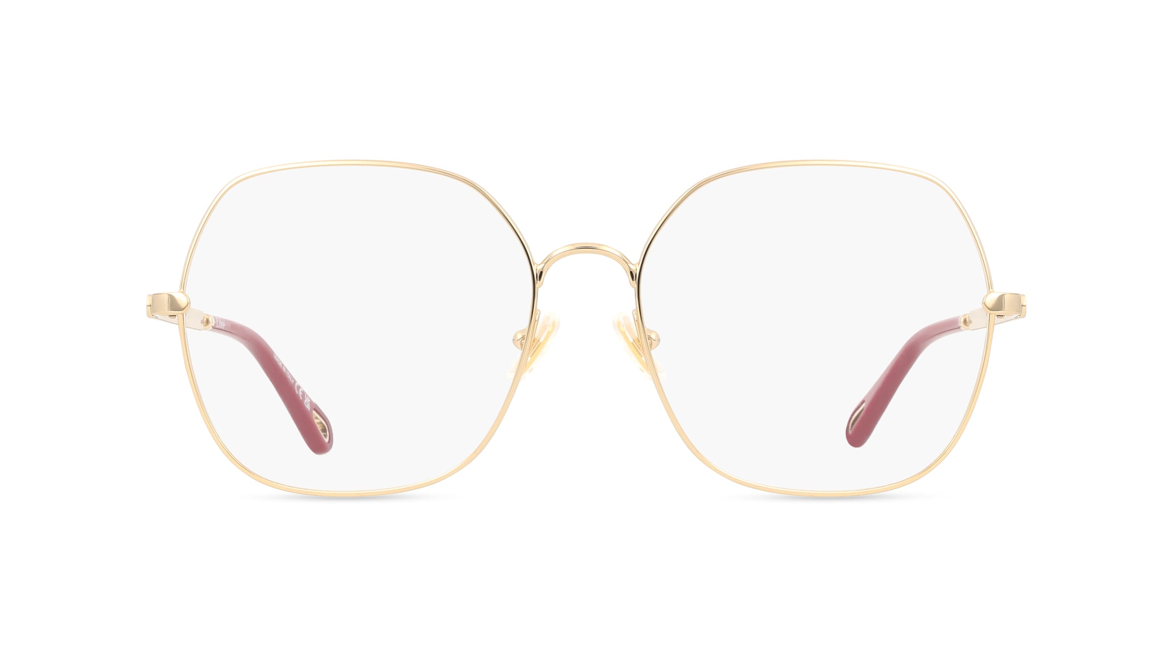 Chloé CH0284O Damen-Brille inkl. Gläser Vollrand Eckig Metall-Gestell 57mm/16mm/140mm, gold