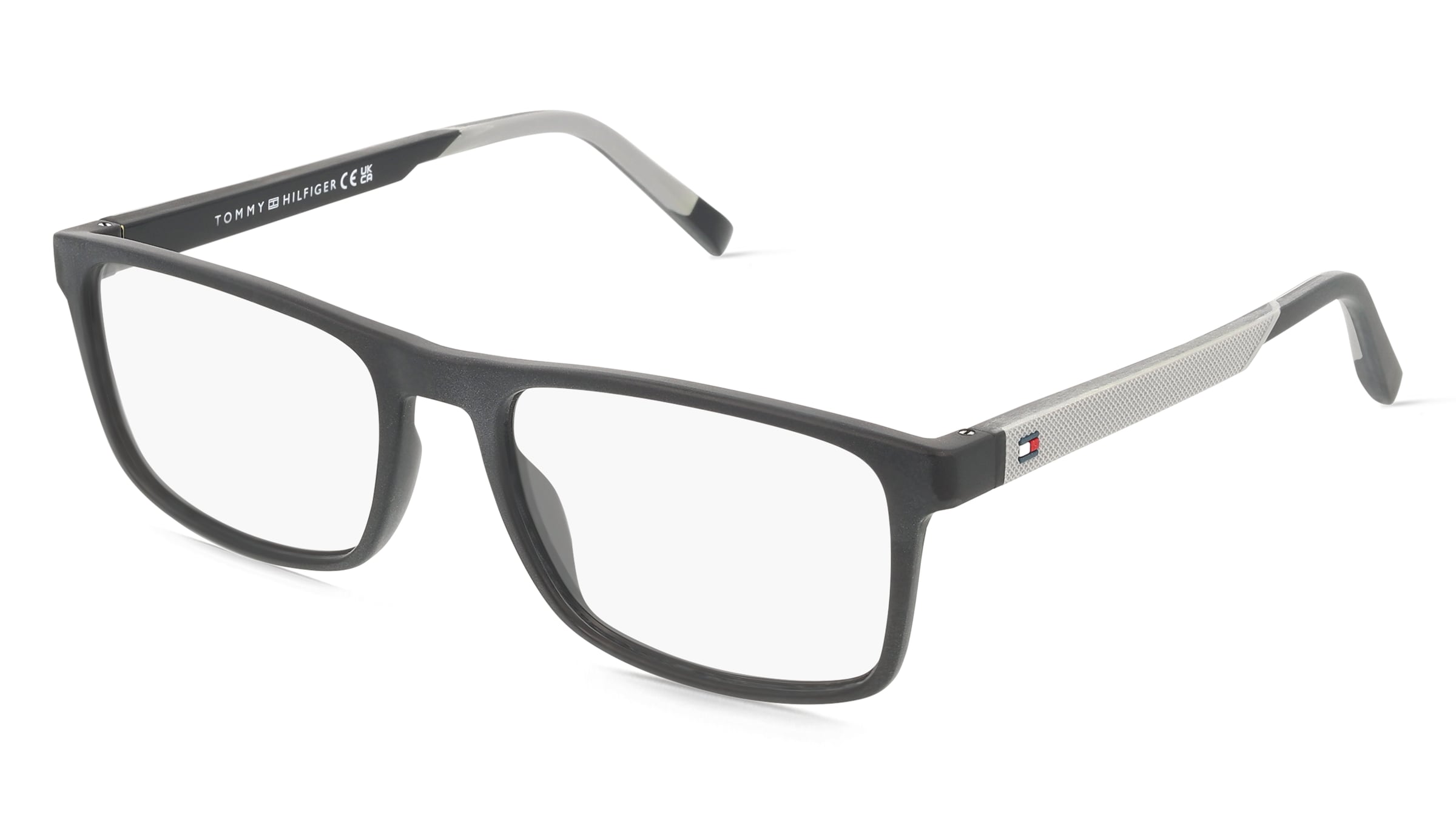Tommy Hilfiger TH 2148 Herren-Brille inkl. Gläser Vollrand Eckig Kunststoff-Gestell 55/18/145, Schwarz