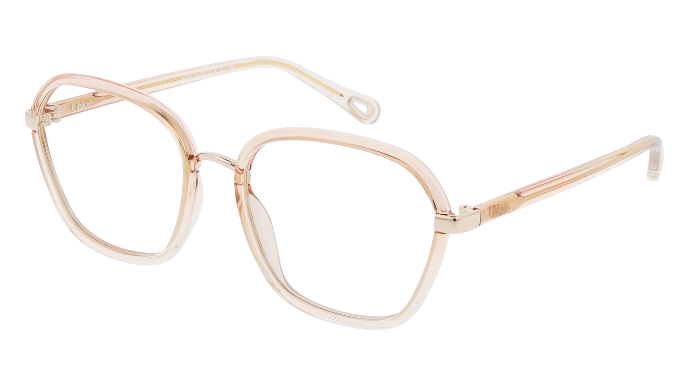 Chloé CH0309O Damen-Brille inkl. Gläser Vollrand Eckig Kunststoff-Gestell 54/18/140, Orange