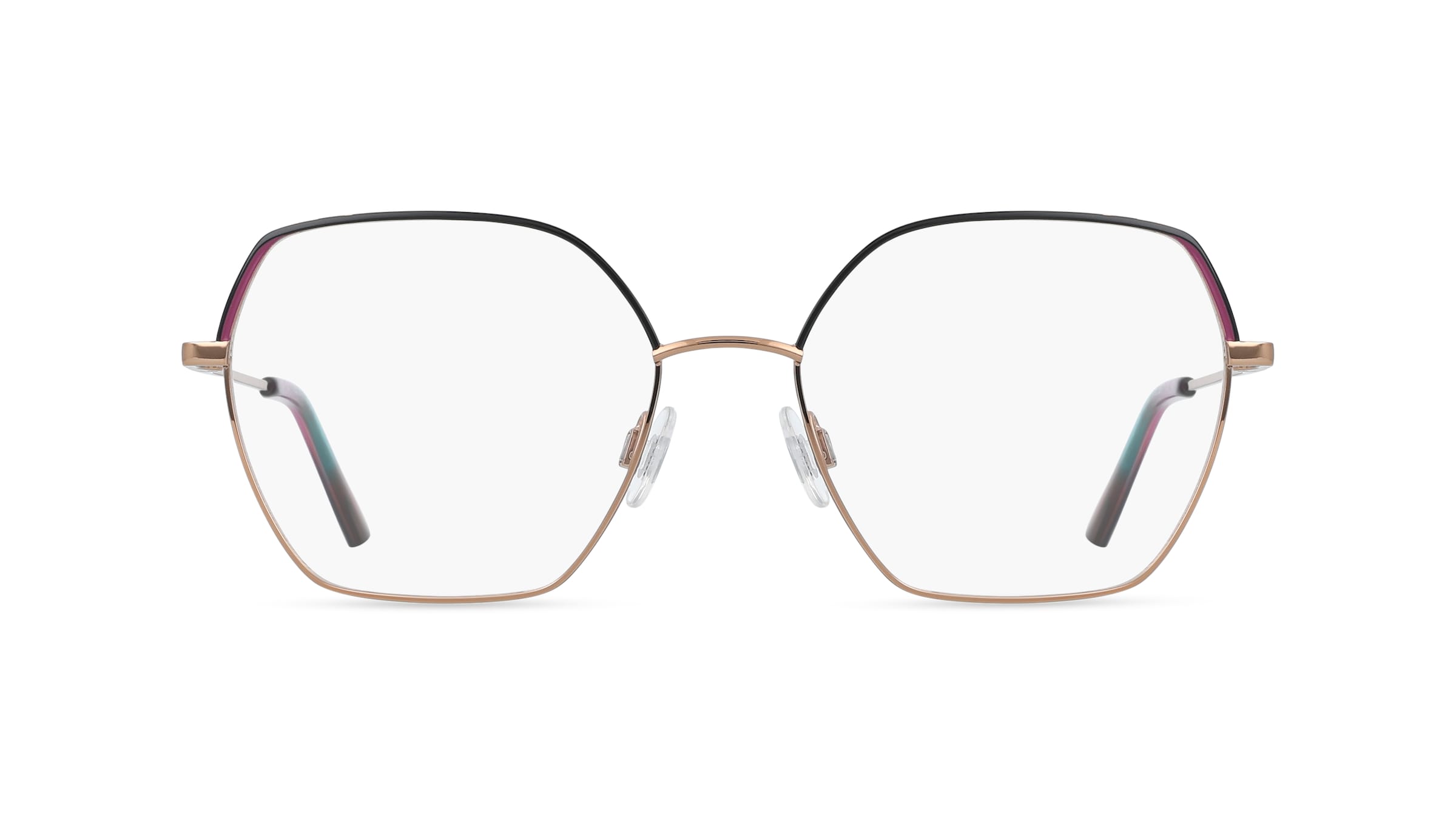 Mexx Eyes 2817 Damen-Brille inkl. Gläser Vollrand Geometrisch Metall-Gestell 54/17/140, Schwarz