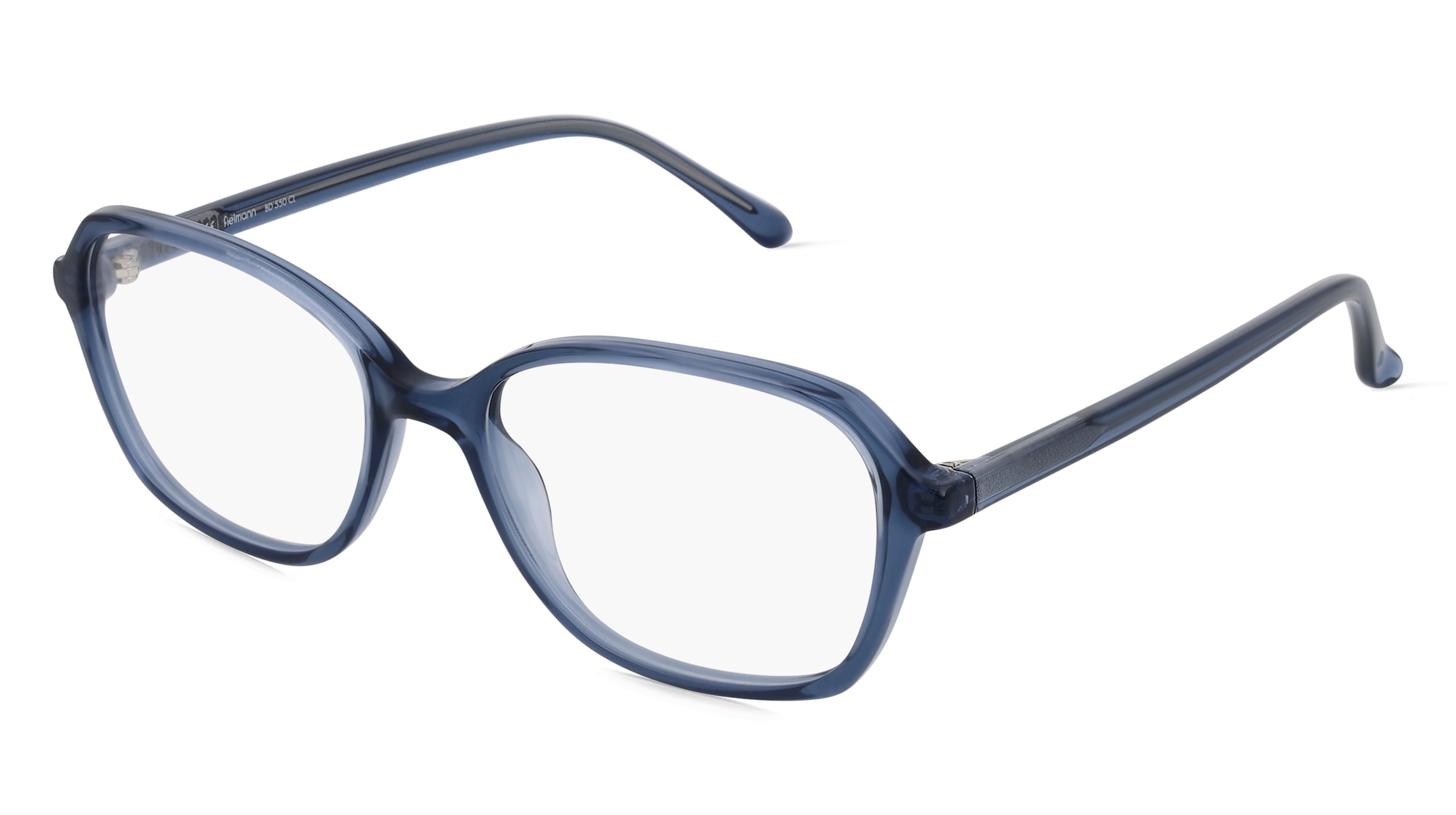 Fielmann BD 550 CL Damen-Brille inkl. Gläser Vollrand Quadratisch Propionat-Gestell 53/17/140, Blau
