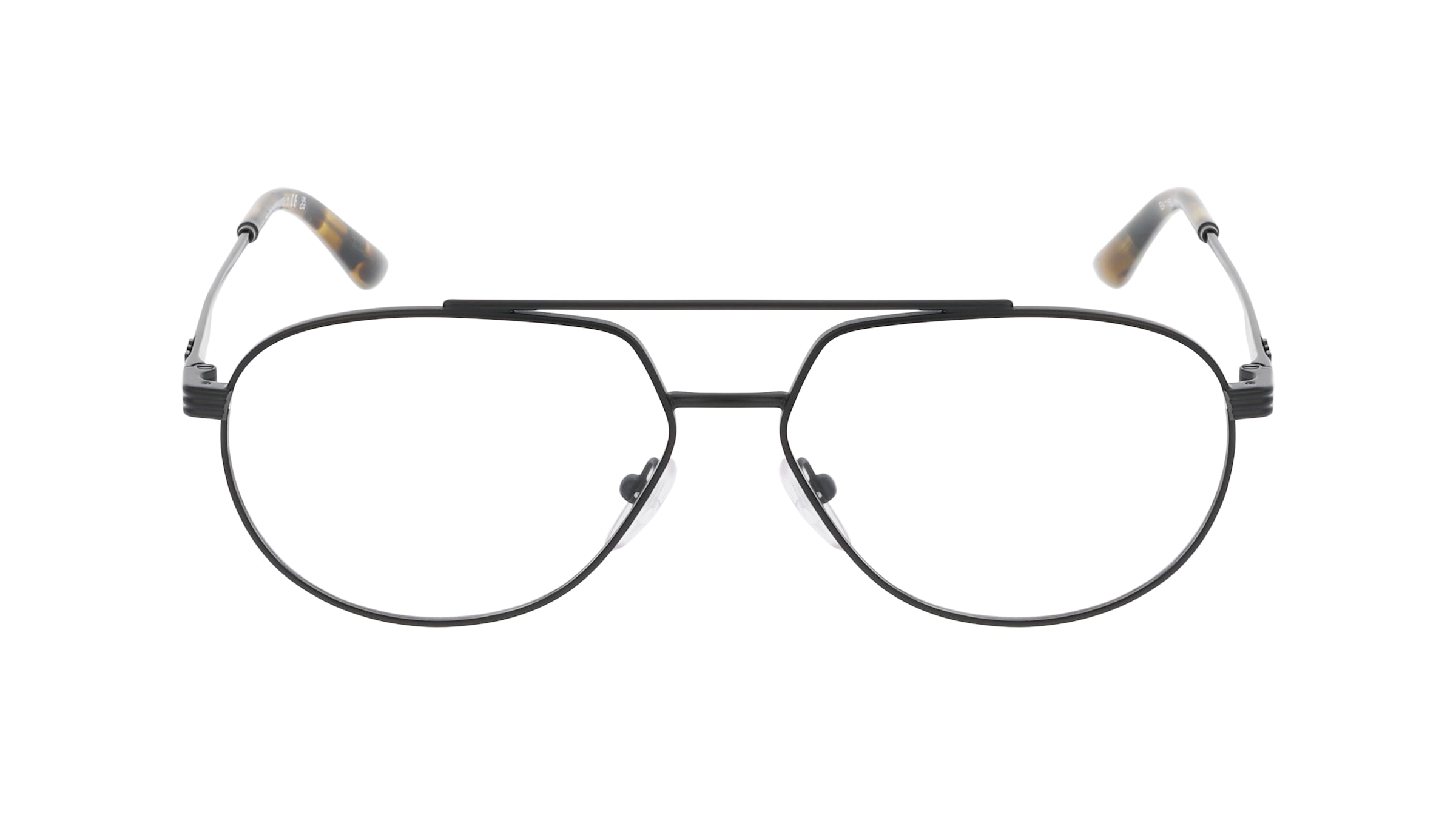 Emporio Armani EA1165 Herren-Brille inkl. Gläser Vollrand Pilot Metall-Gestell 56/14/145, schwarz