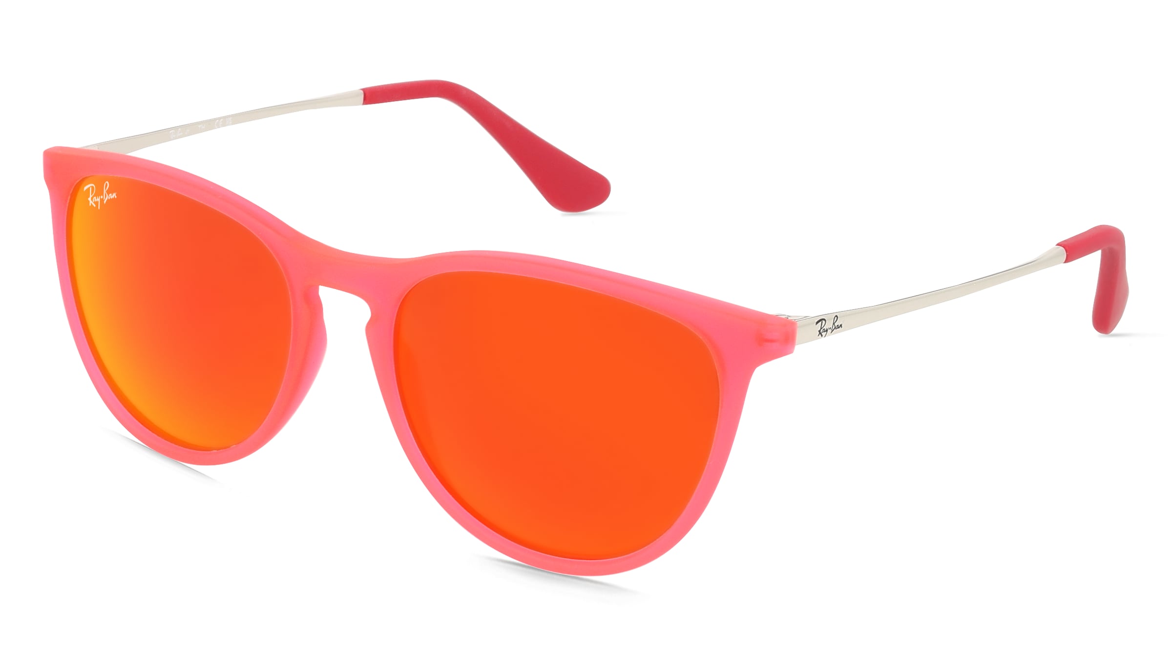 Ray-Ban Junior RJ 9060S ERIKA Kinder-Sonnenbrille Vollrand Panto Kunststoff-Gestell, Pink