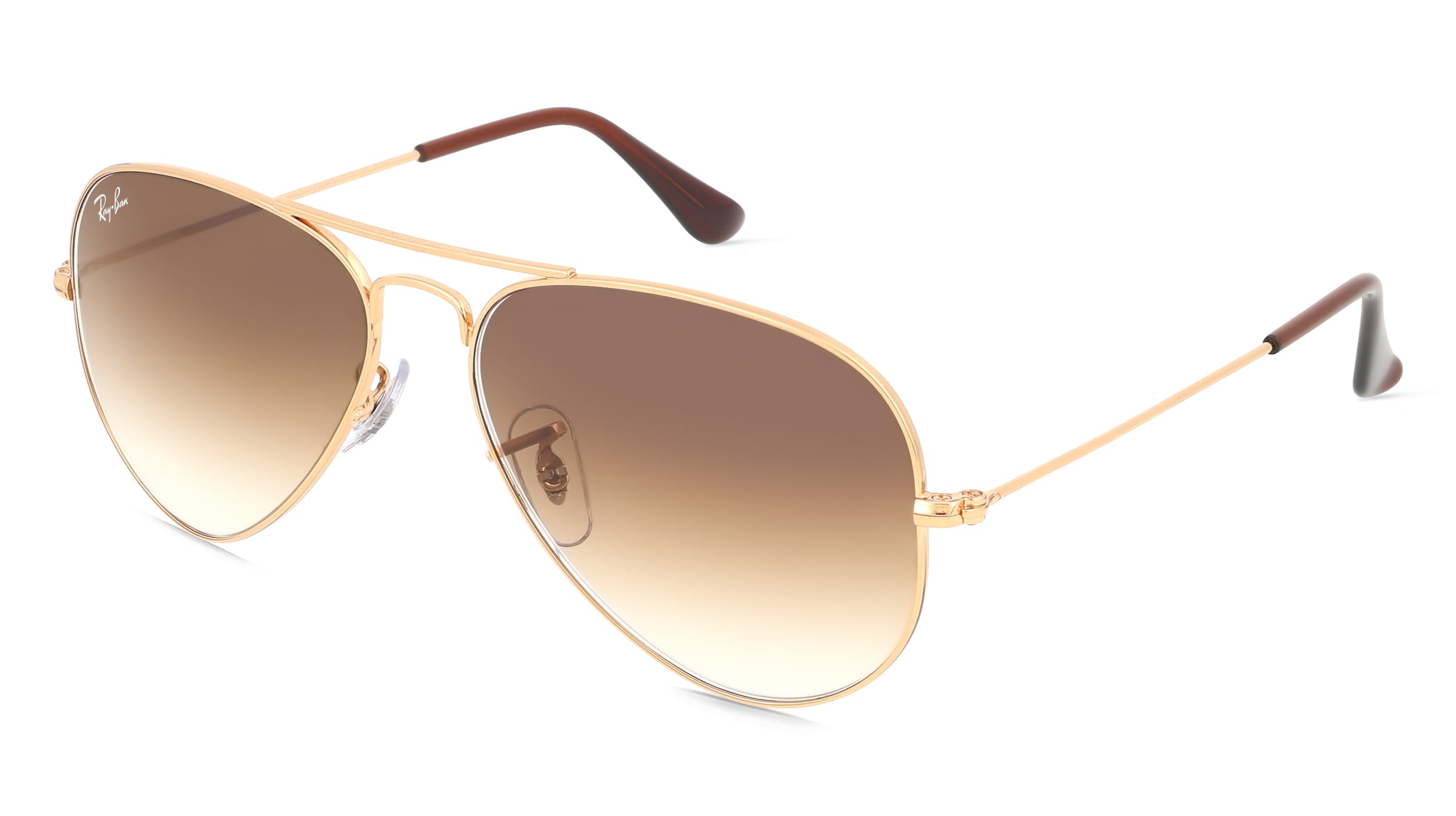 Ray-Ban RB 3025 AVIATOR Unisex-Sonnenbrille Vollrand Pilot Metall-Gestell, Gold