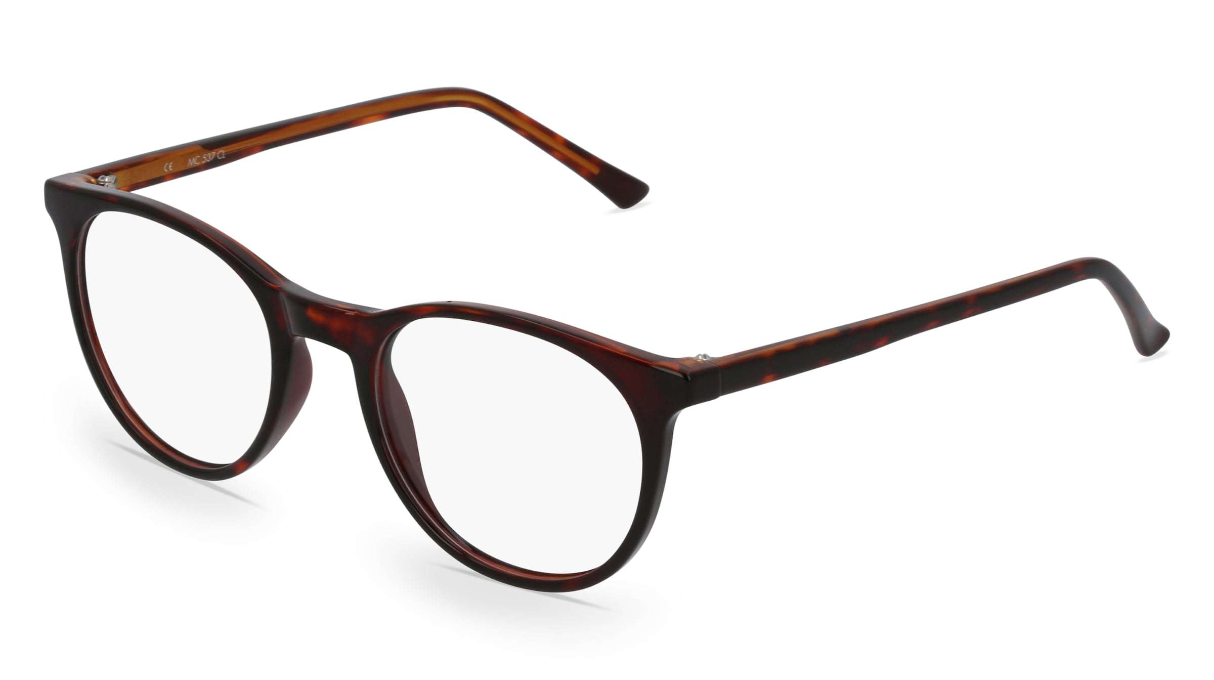 Fielmann MC 537 CL Damen-Brille inkl. Gläser Vollrand Panto Propionat-Gestell 50/20/140, Braun