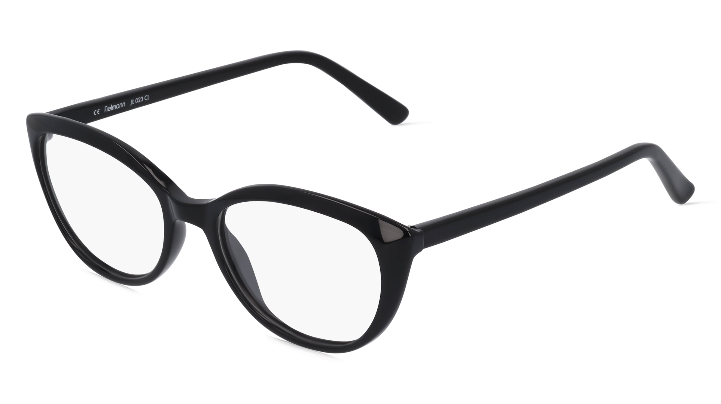 Fielmann JIL 023 CL Damen-Brille inkl. Gläser Vollrand Butterfly Acetat-Gestell 52/17/135, Schwarz