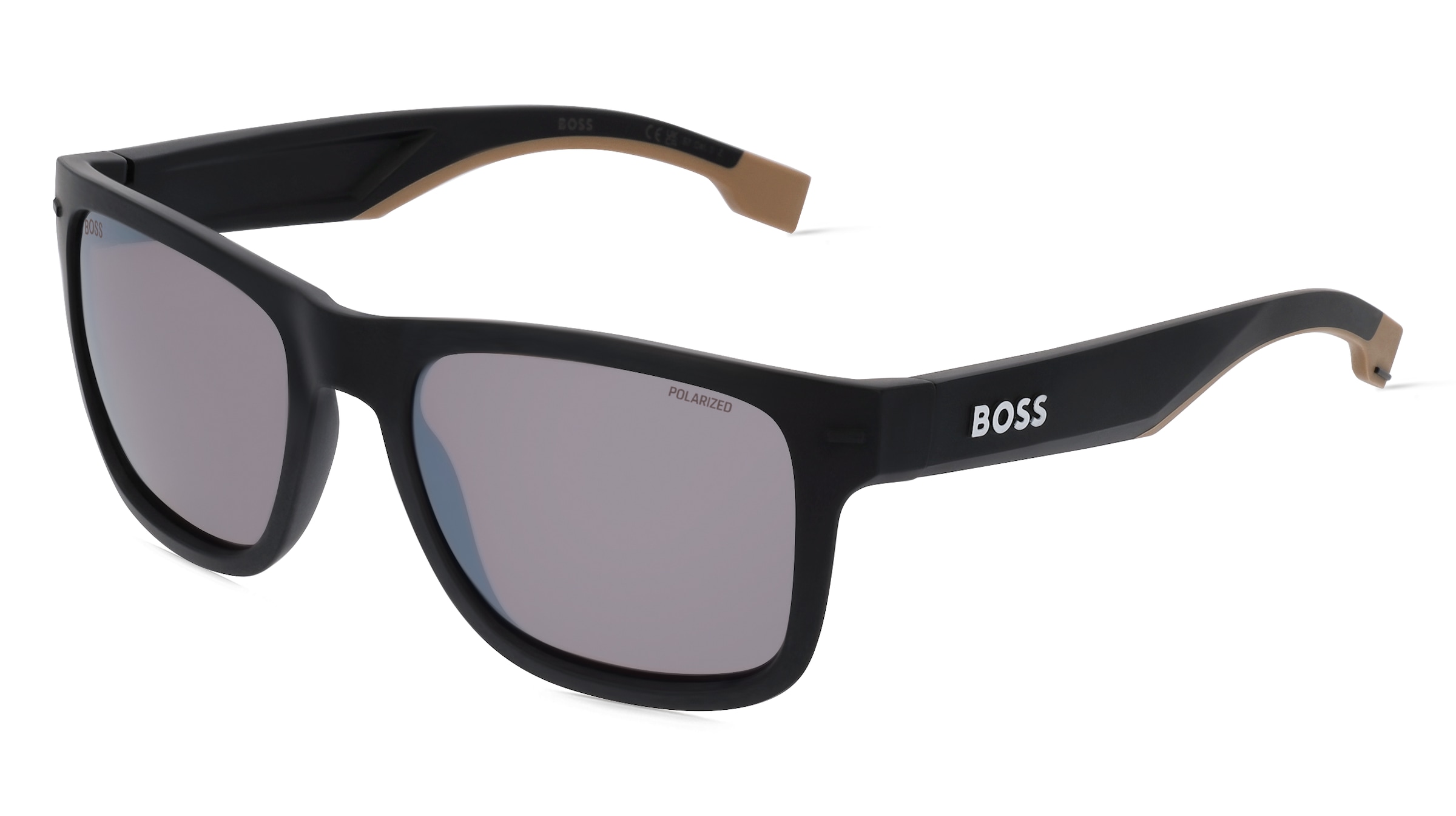 Boss 1496/S Herren-Sonnenbrille Vollrand Quadratisch Kunststoff-Gestell, Schwarz