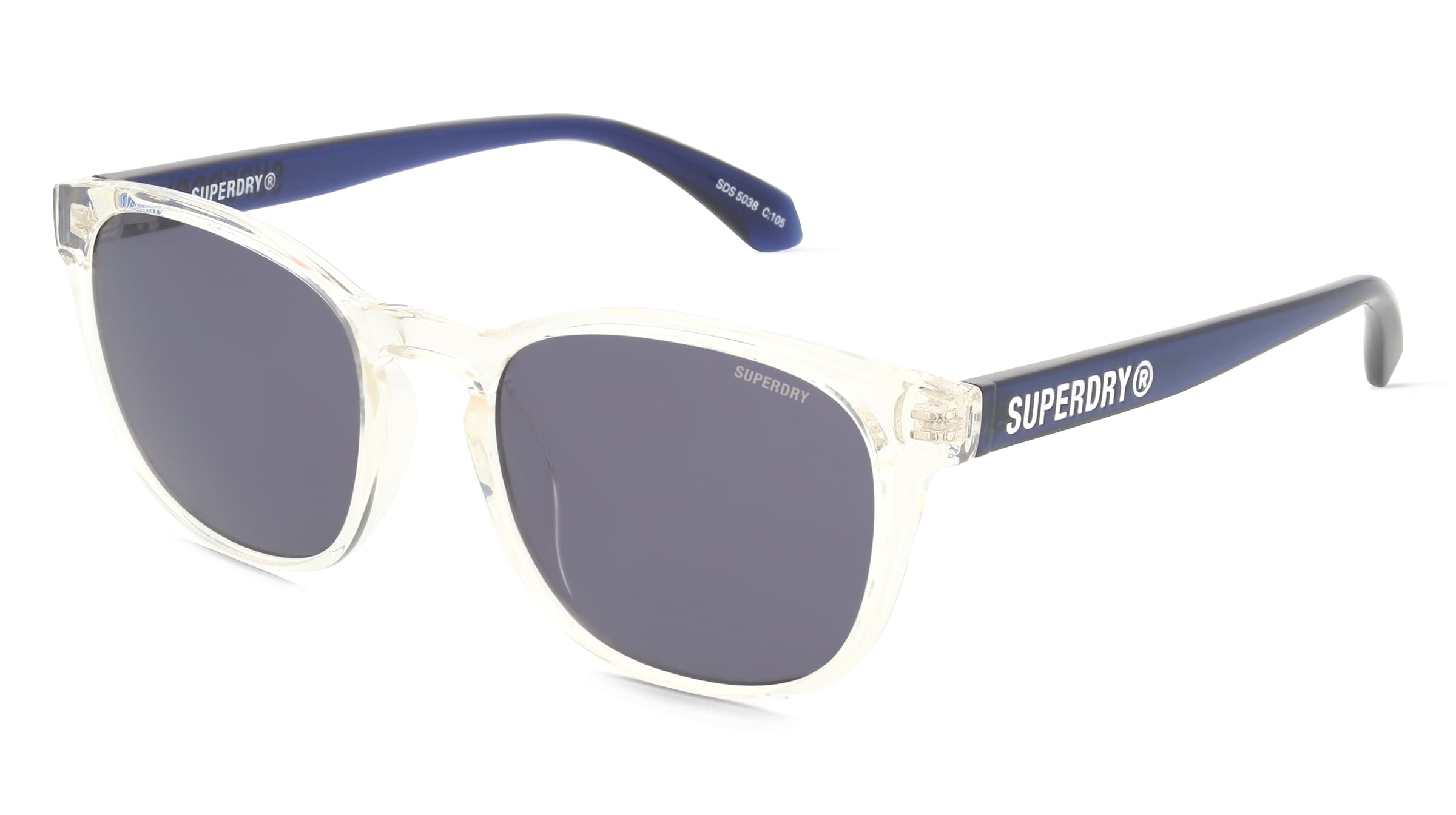Superdry SD5038 Unisex-Sonnenbrille Vollrand Panto Kunststoff-Gestell, Transparent