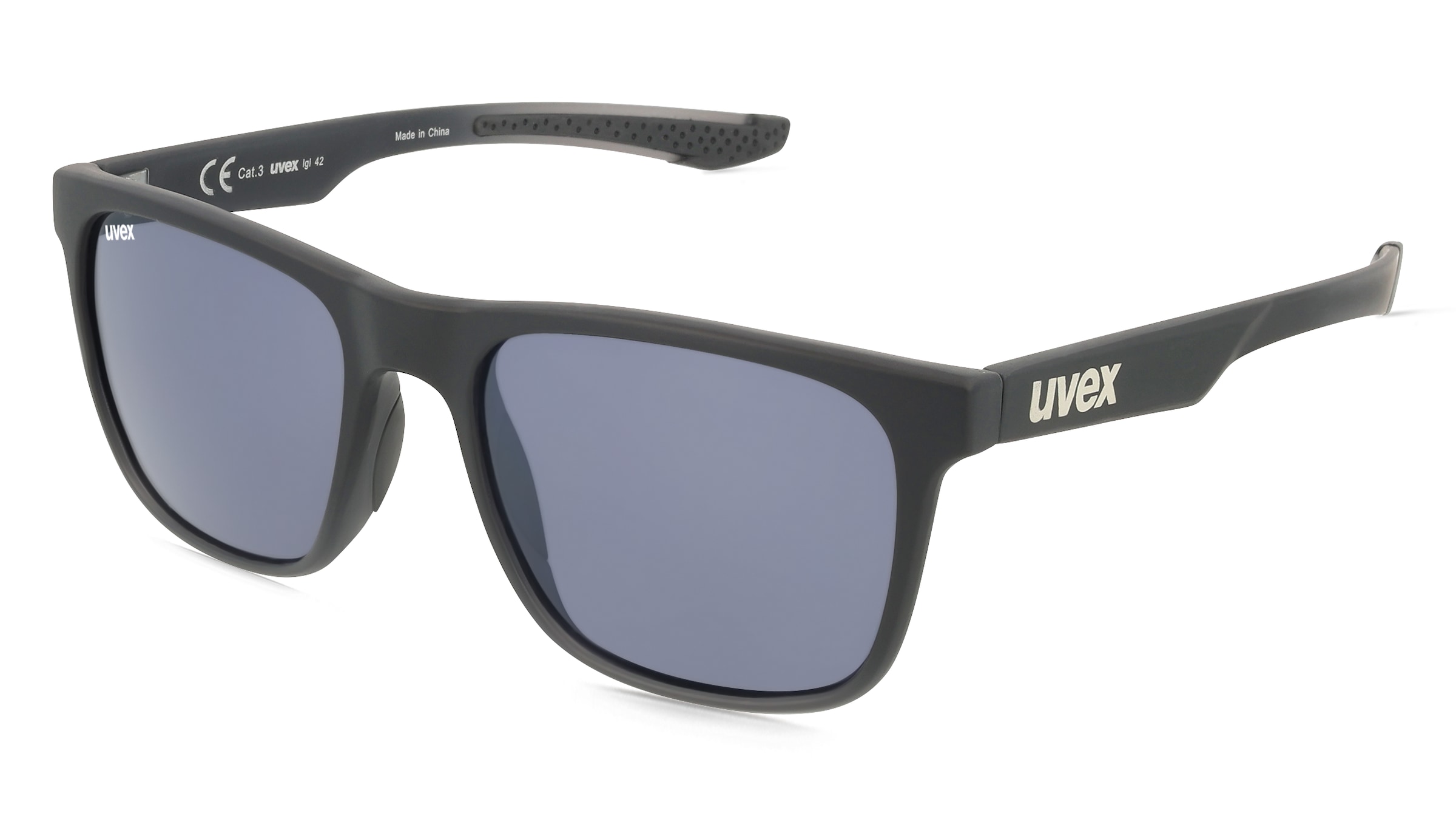 Uvex Sports S532032 LGL 42 Unisex-Sonnenbrille Vollrand Eckig Kunststoff-Gestell, Schwarz