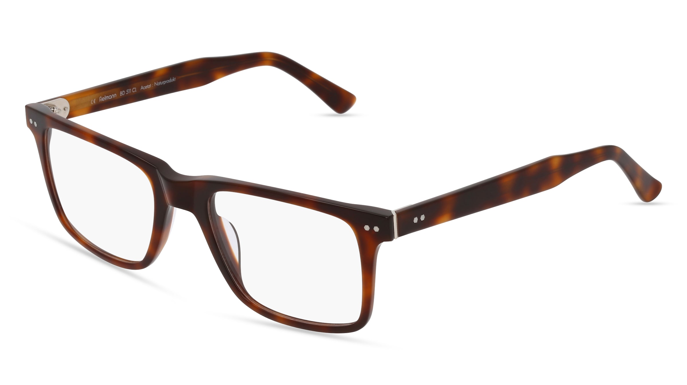 Fielmann BD 511 CL Herren-Brille inkl. Gläser Vollrand Quadratisch Acetat-Gestell 55/21/145, Havanna