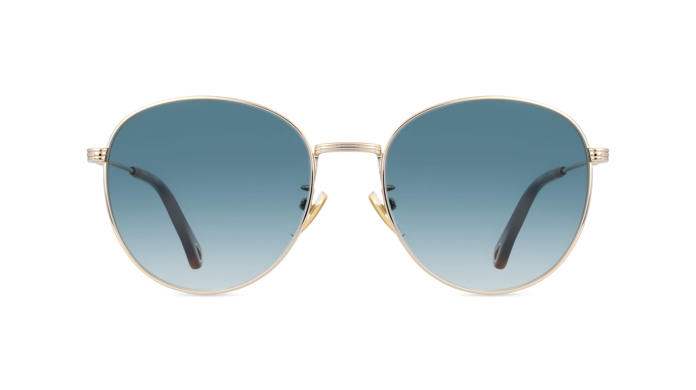 Chloé CH0181SK Damen-Sonnenbrille Vollrand Panto Metall-Gestell, gold