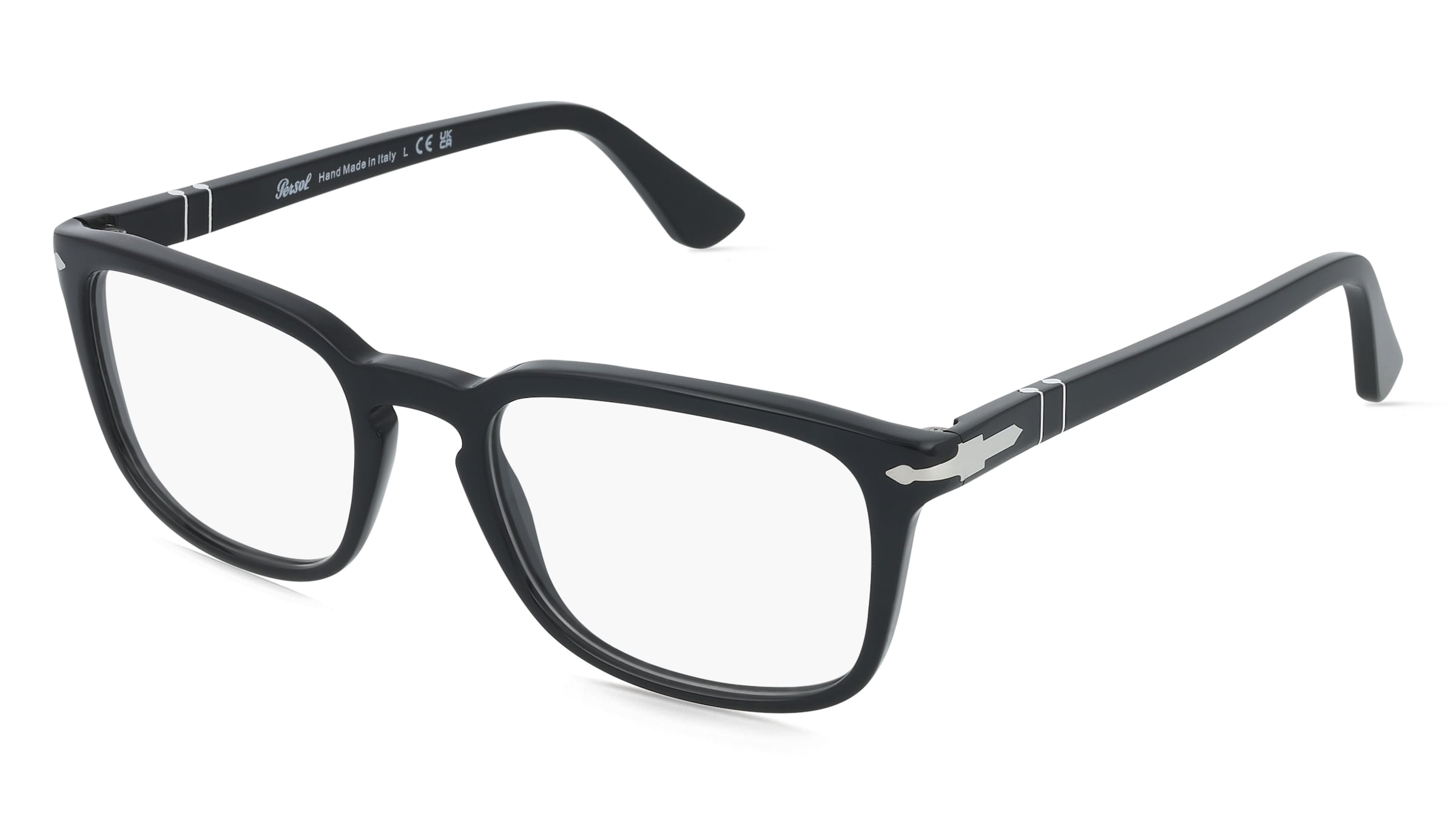 Persol 0PO3382V Unisex-Brille inkl. Gläser Vollrand Quadratisch Acetat-Gestell 52/19/145, Schwarz