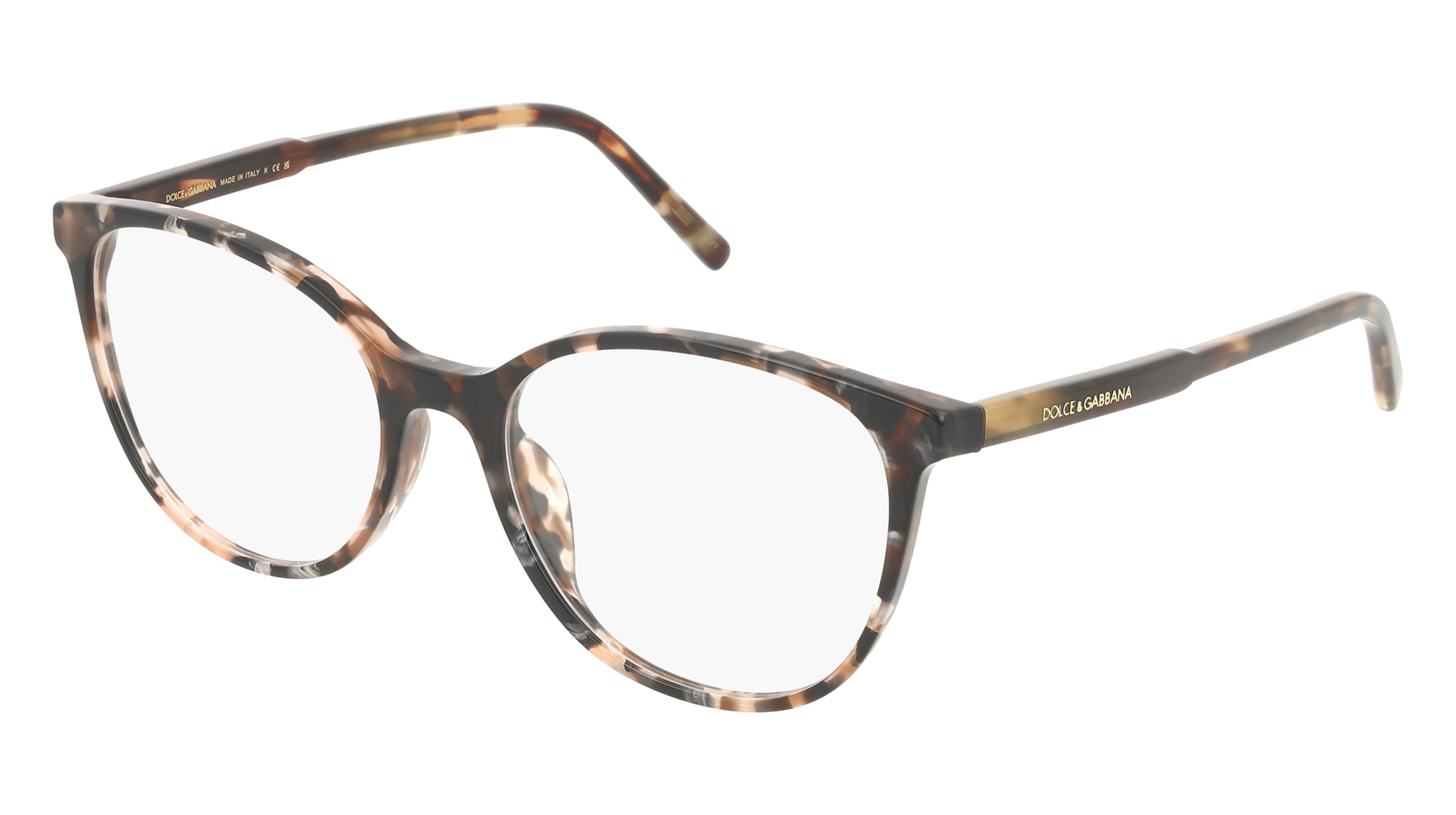 Dolce&amp;Gabbana 0DG3425 Damen-Brille inkl. Gläser Vollrand Butterfly Acetat-Gestell 54/18/145, Havanna