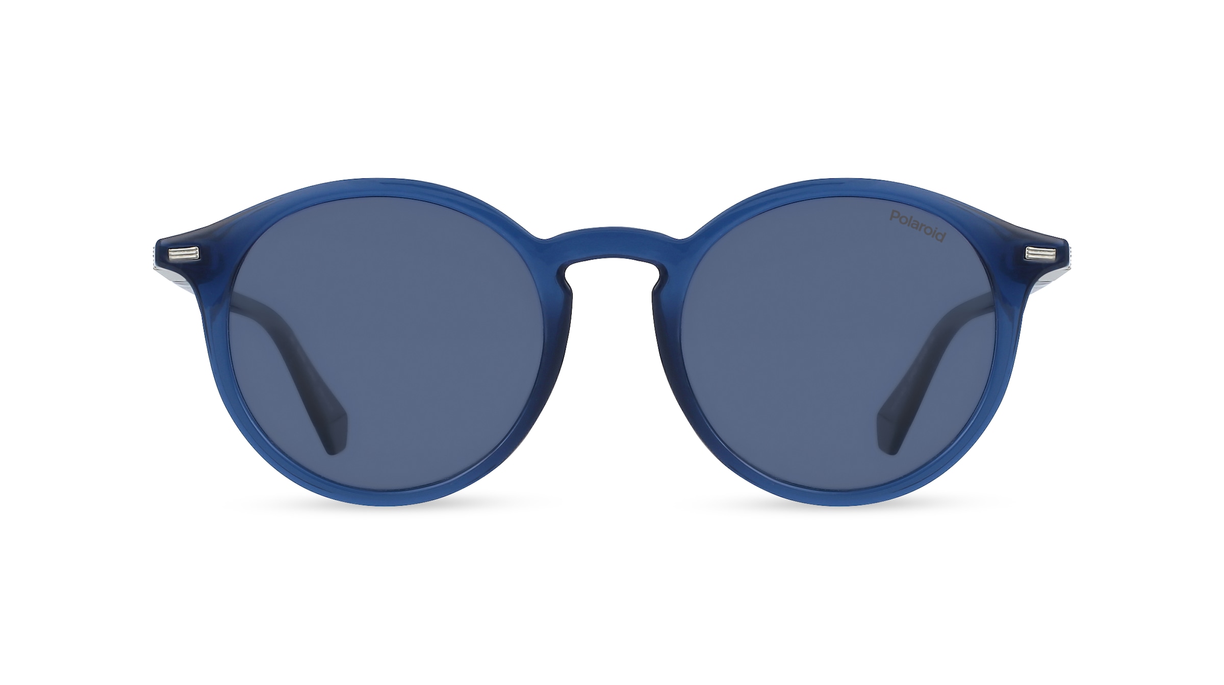 Polaroid PLD 2116/S Unisex-Sonnenbrille Vollrand Rund Kunststoff-Gestell, blau