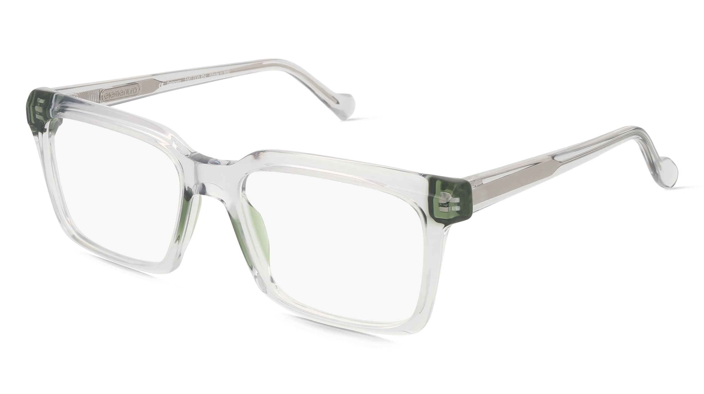 Fielmann Elementra EMT 006 RN Herren-Brille inkl. Gläser Vollrand Quadratisch Acetat-Gestell 55/18/145, Grau