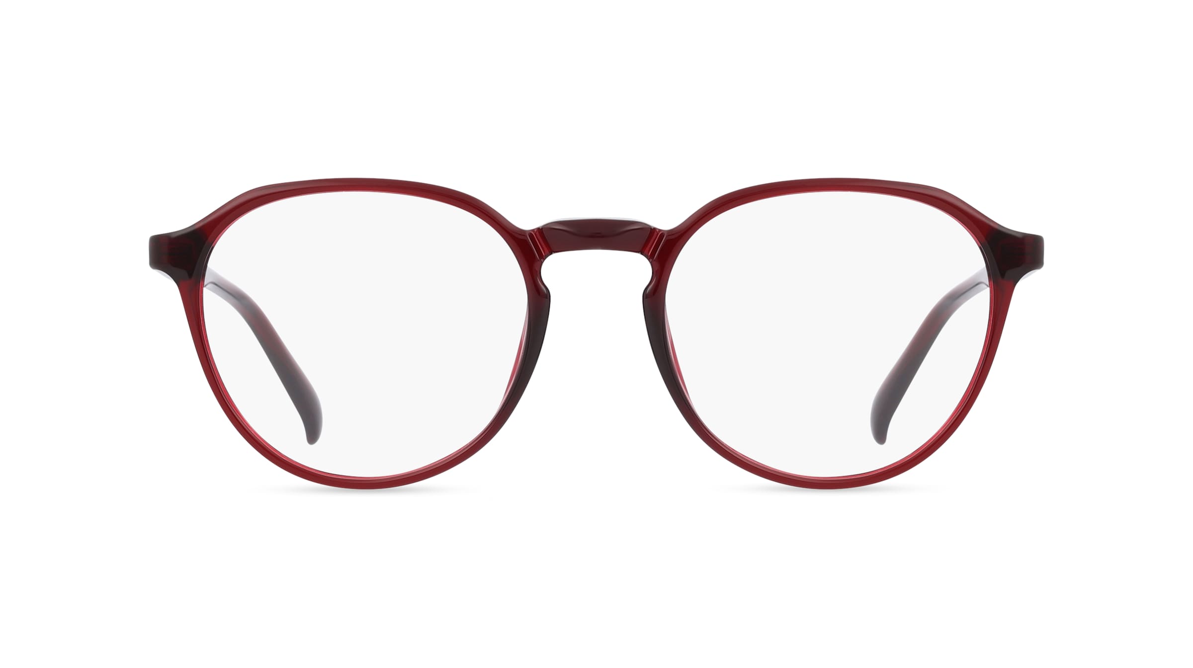 Fielmann BD 536 CL Unisex-Brille inkl. Gläser Vollrand Panto Propionat-Gestell 50mm/19mm/145mm, rot