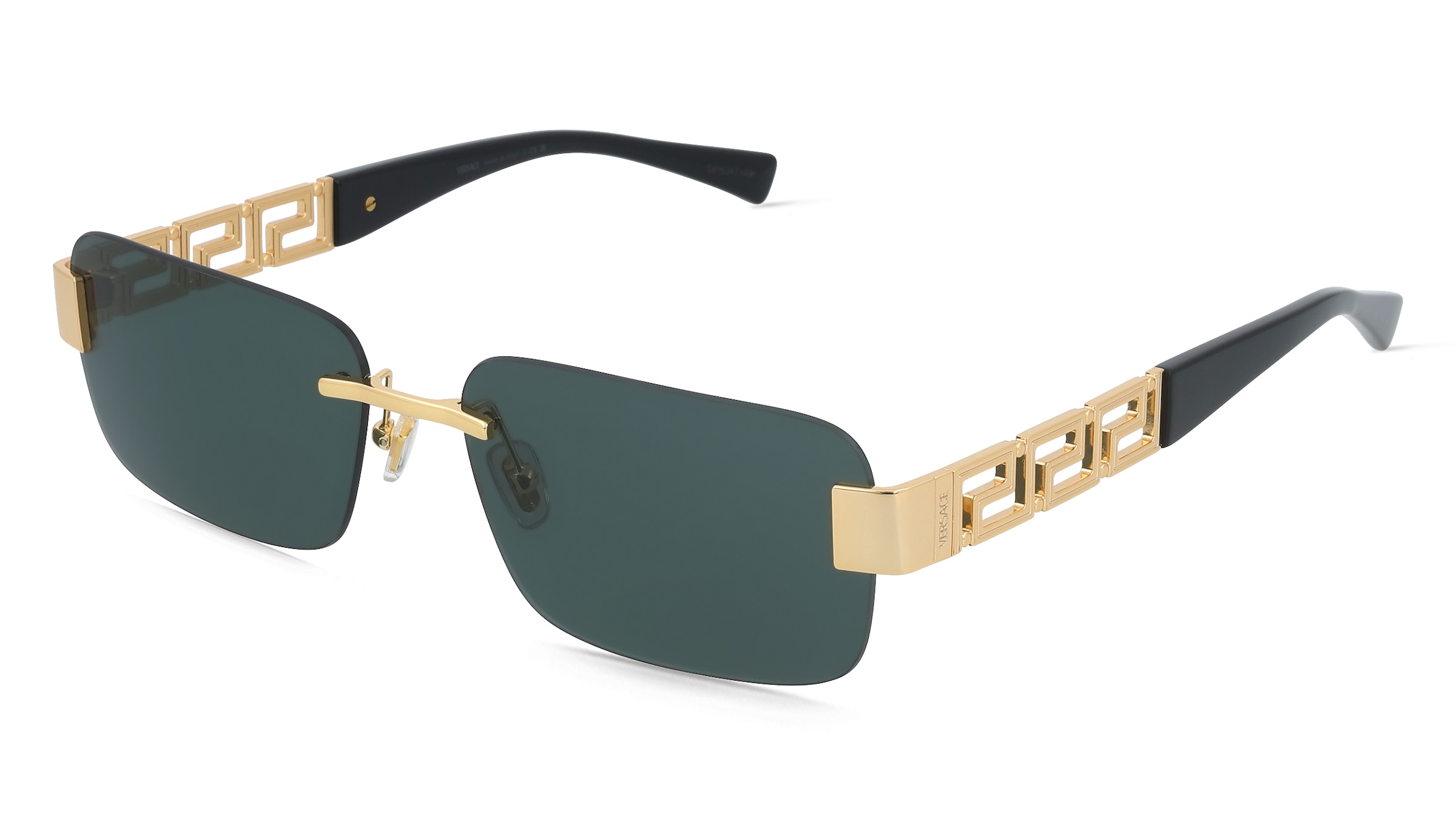 Versace 0VE2298 Herren-Sonnenbrille Randlos Eckig Metall-Gestell, gold
