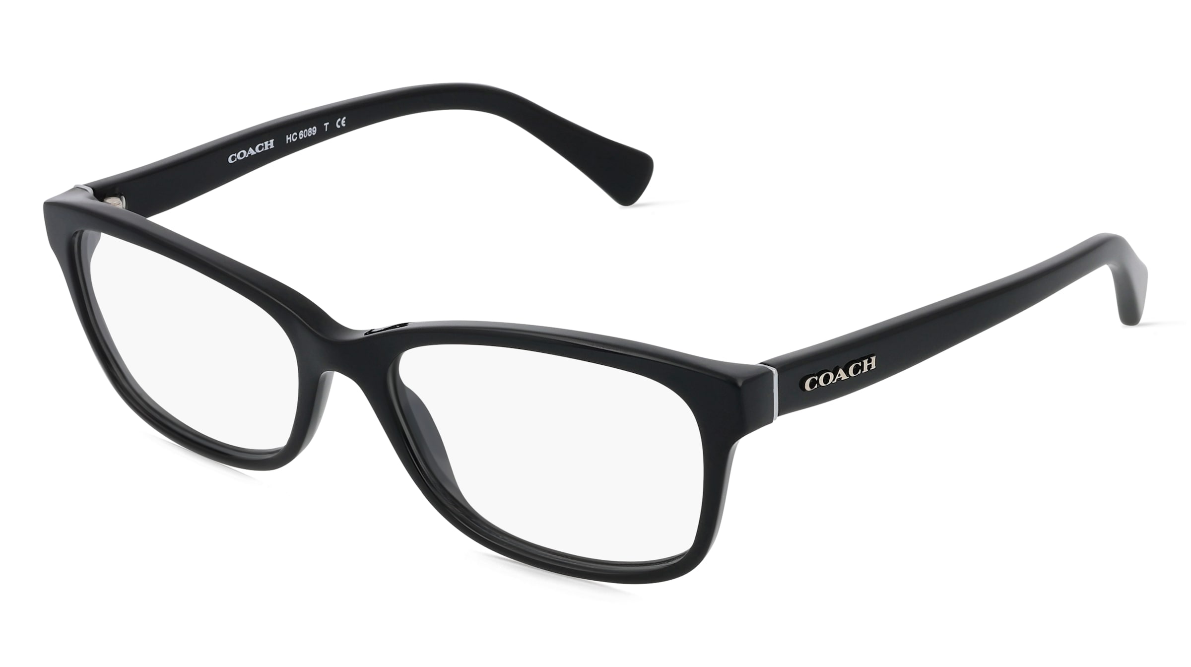 Coach HC6089 Damen-Brille inkl. Gläser Vollrand Quadratisch Acetat-Gestell 51/16/135, Schwarz
