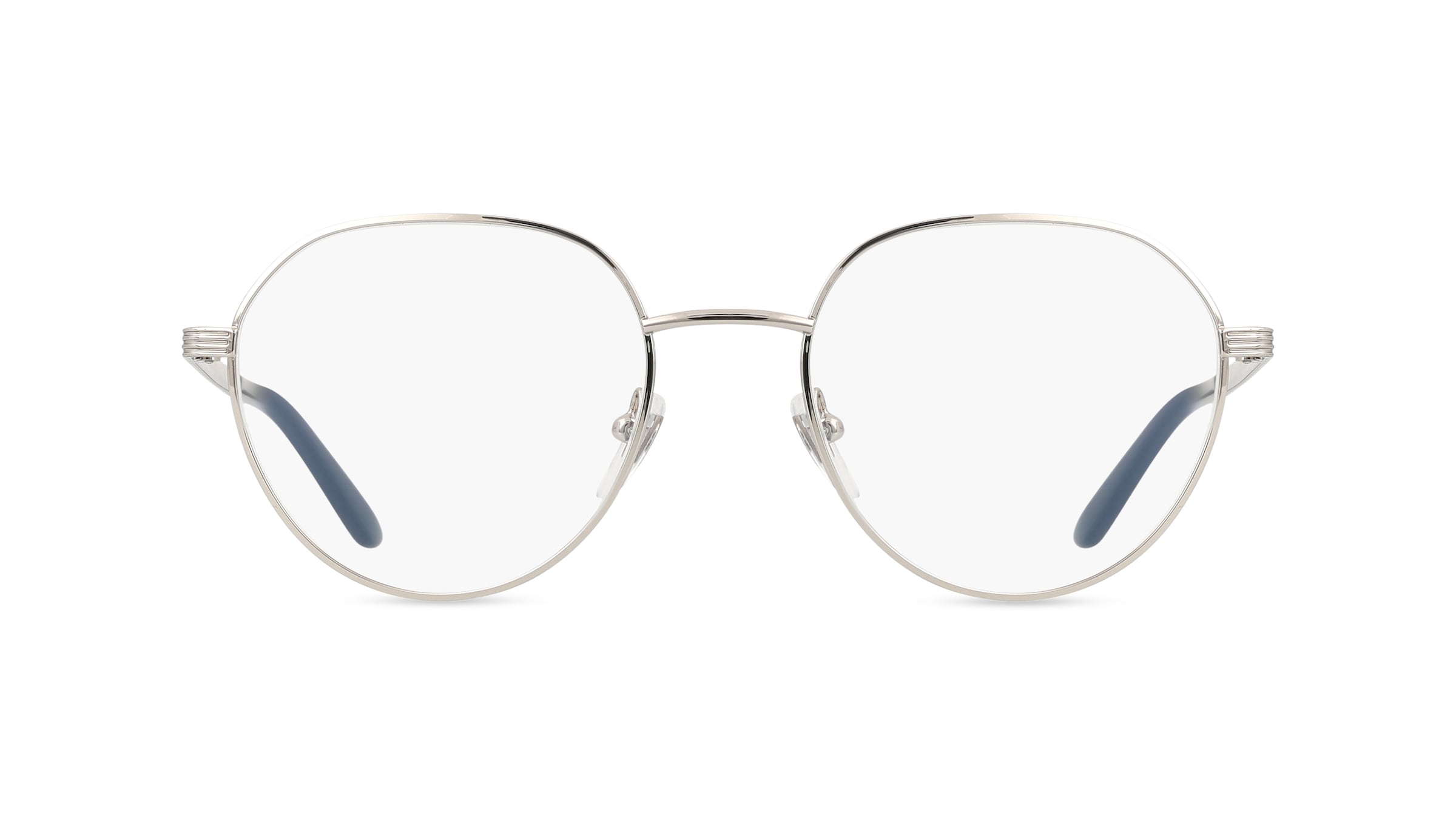 Gucci GG1458O Herren-Brille inkl. Gläser Vollrand Rund Metall-Gestell 52mm/19mm/145mm, silber