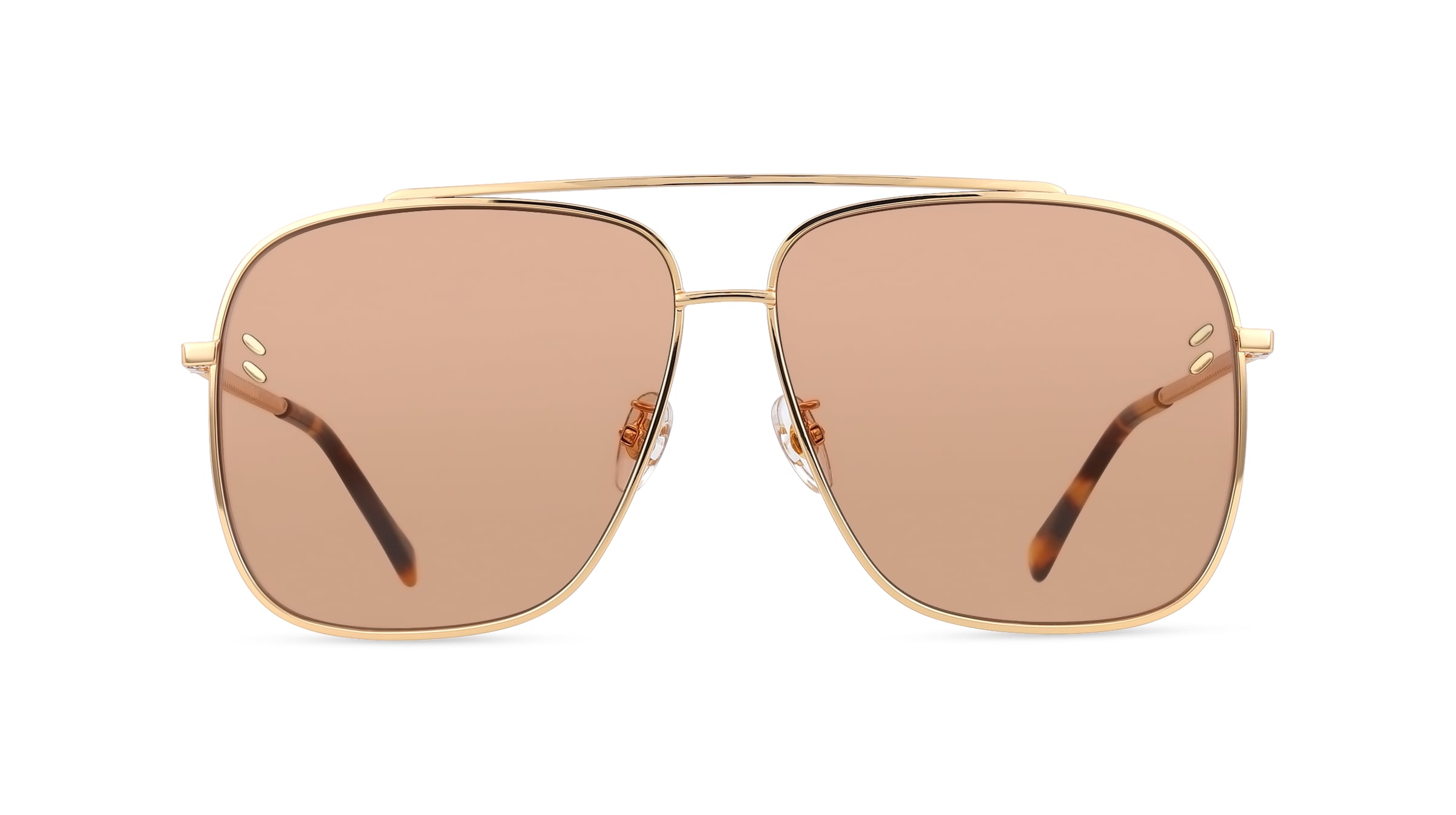 Stella McCartney SC40051U Damen-Sonnenbrille Vollrand Pilot Metall-Gestell, gold