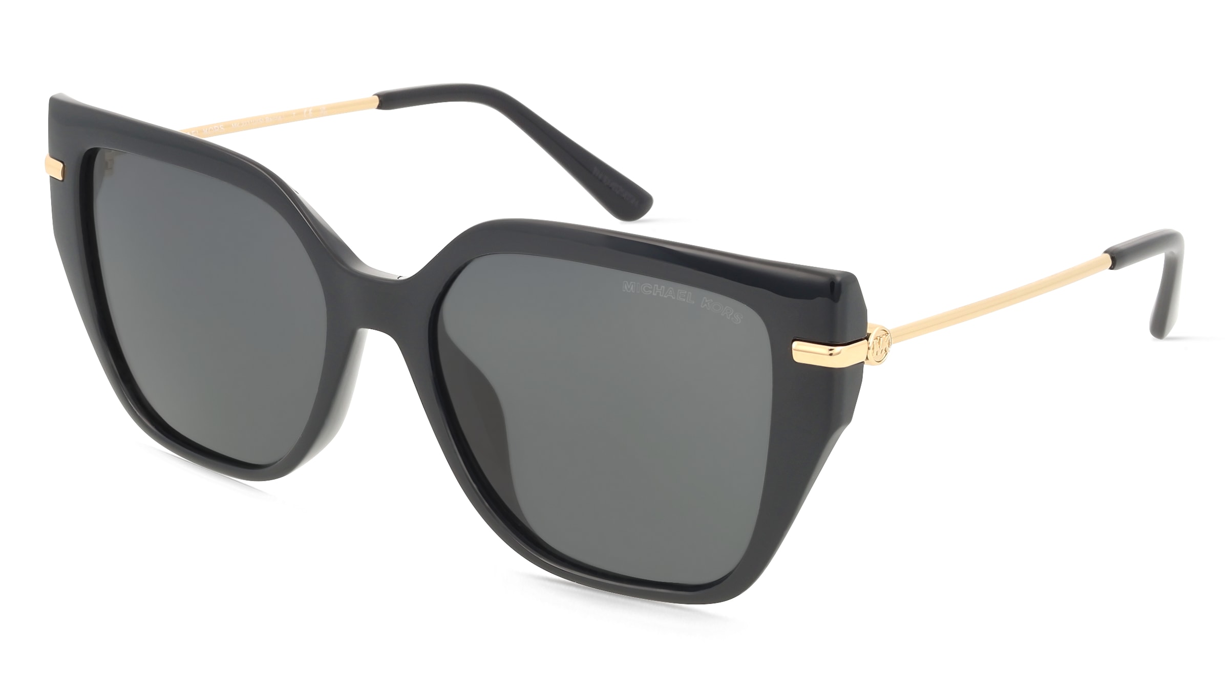 Michael Kors MK2231U ST. BARTHS Damen-Sonnenbrille Vollrand Quadratisch Kunststoff-Gestell, Schwarz