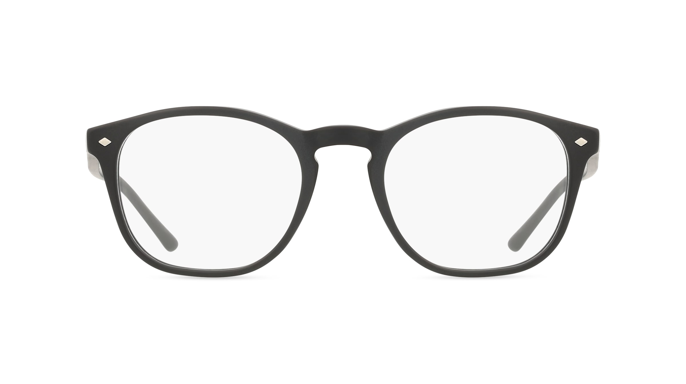 Giorgio Armani 0AR7074 Herren-Brille inkl. Gläser Vollrand Panto Acetat-Gestell 50/19/145, Schwarz