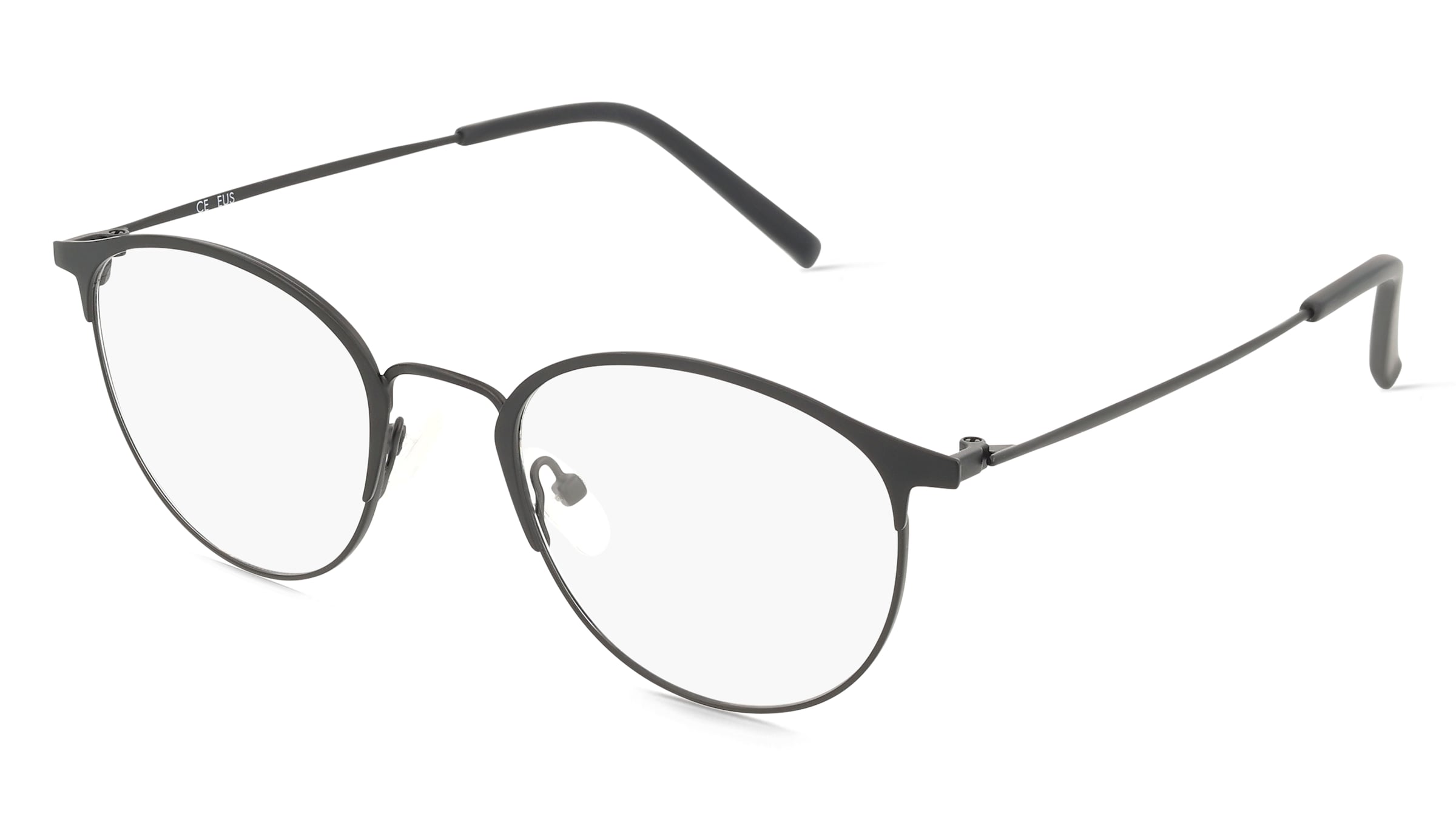 Fielmann OL 029 CL ELIS Unisex-Brille inkl. Gläser Vollrand Rund Memory Effect-Gestell 49/21/145, Schwarz