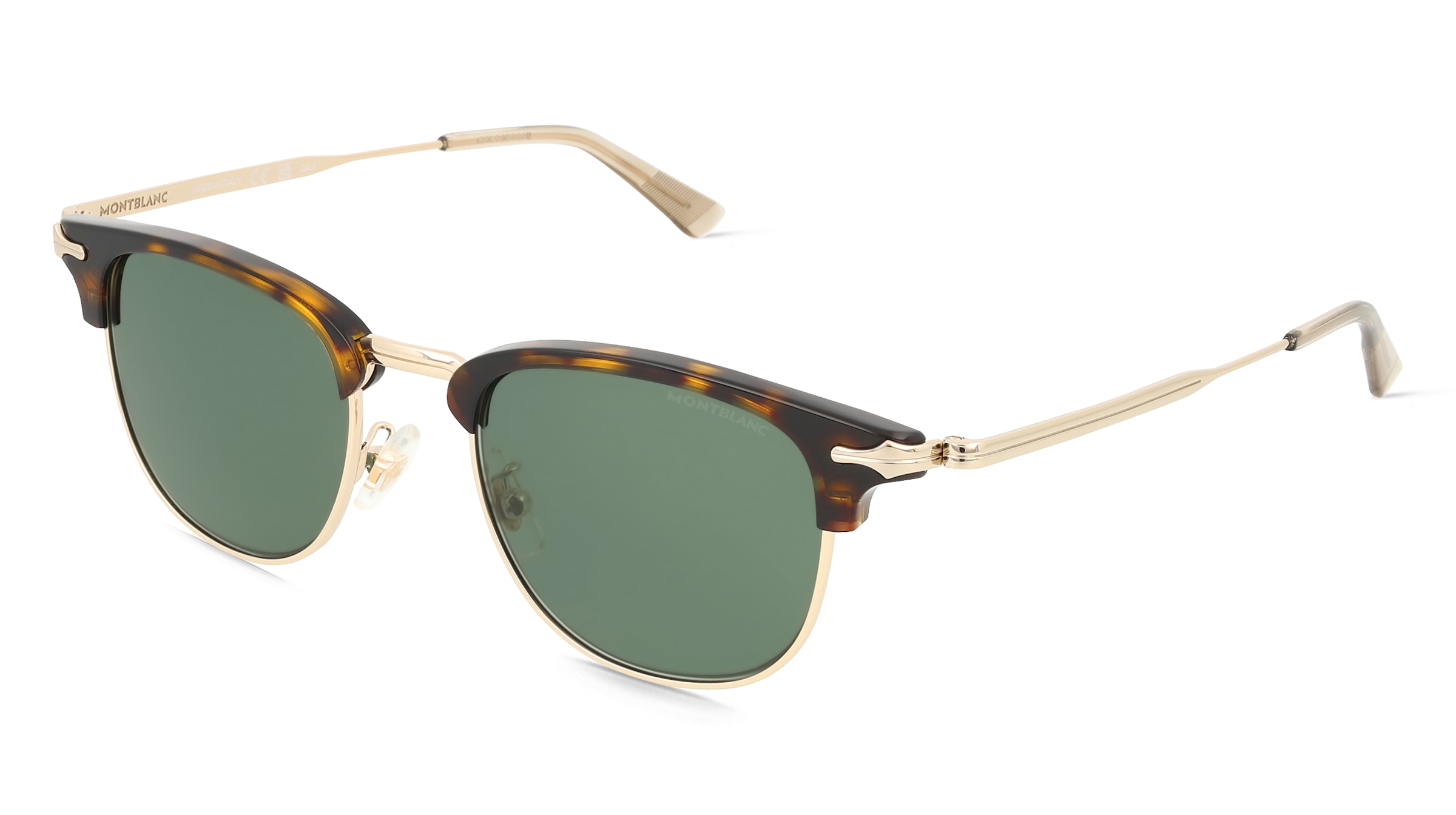 Montblanc MB0364S Herren-Sonnenbrille Vollrand Eckig Metall-Gestell, Havanna