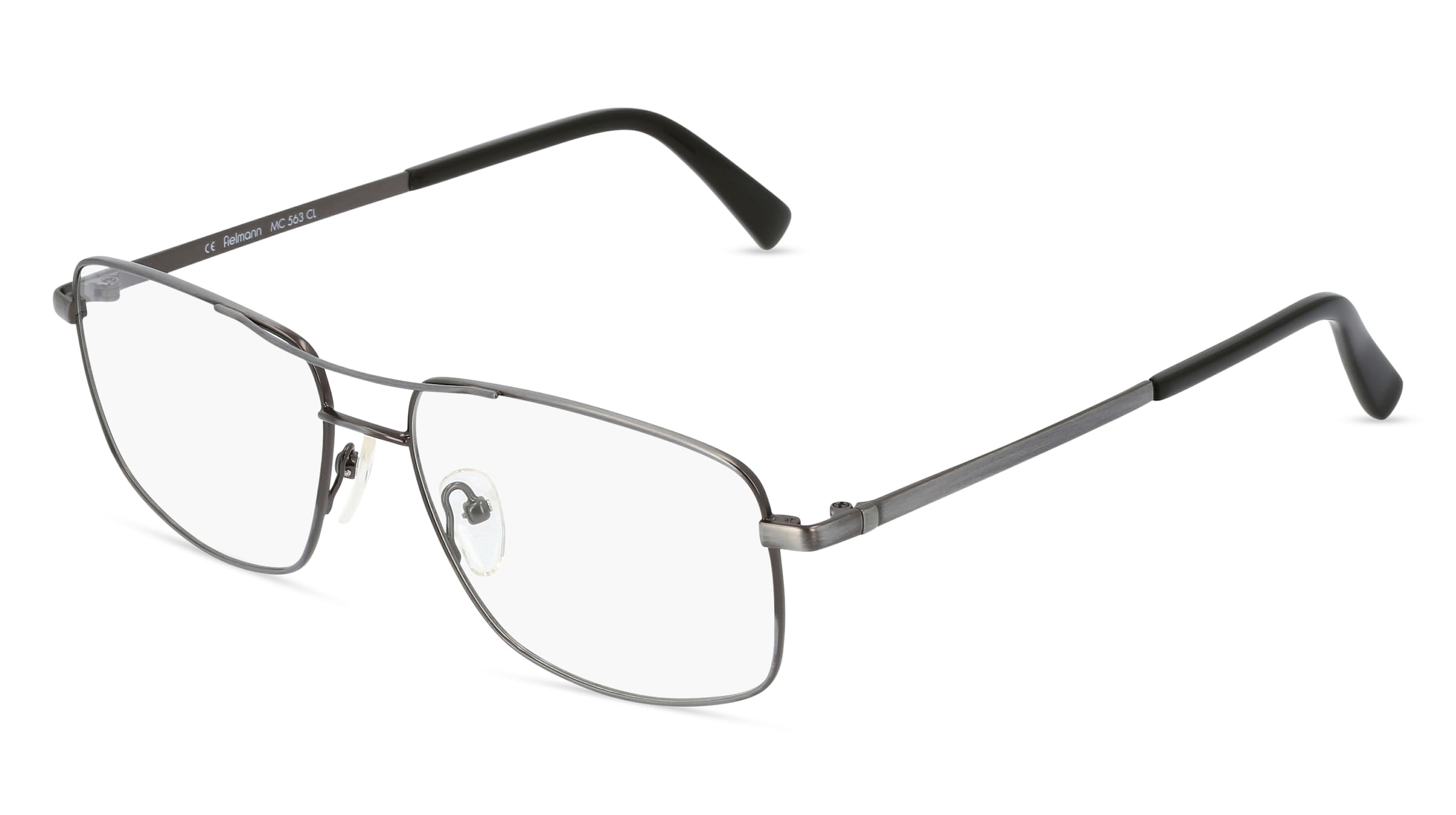 Fielmann MC 563 CL Herren-Brille inkl. Gläser Vollrand Quadratisch Edelstahl-Gestell 56/15/145, Blau
