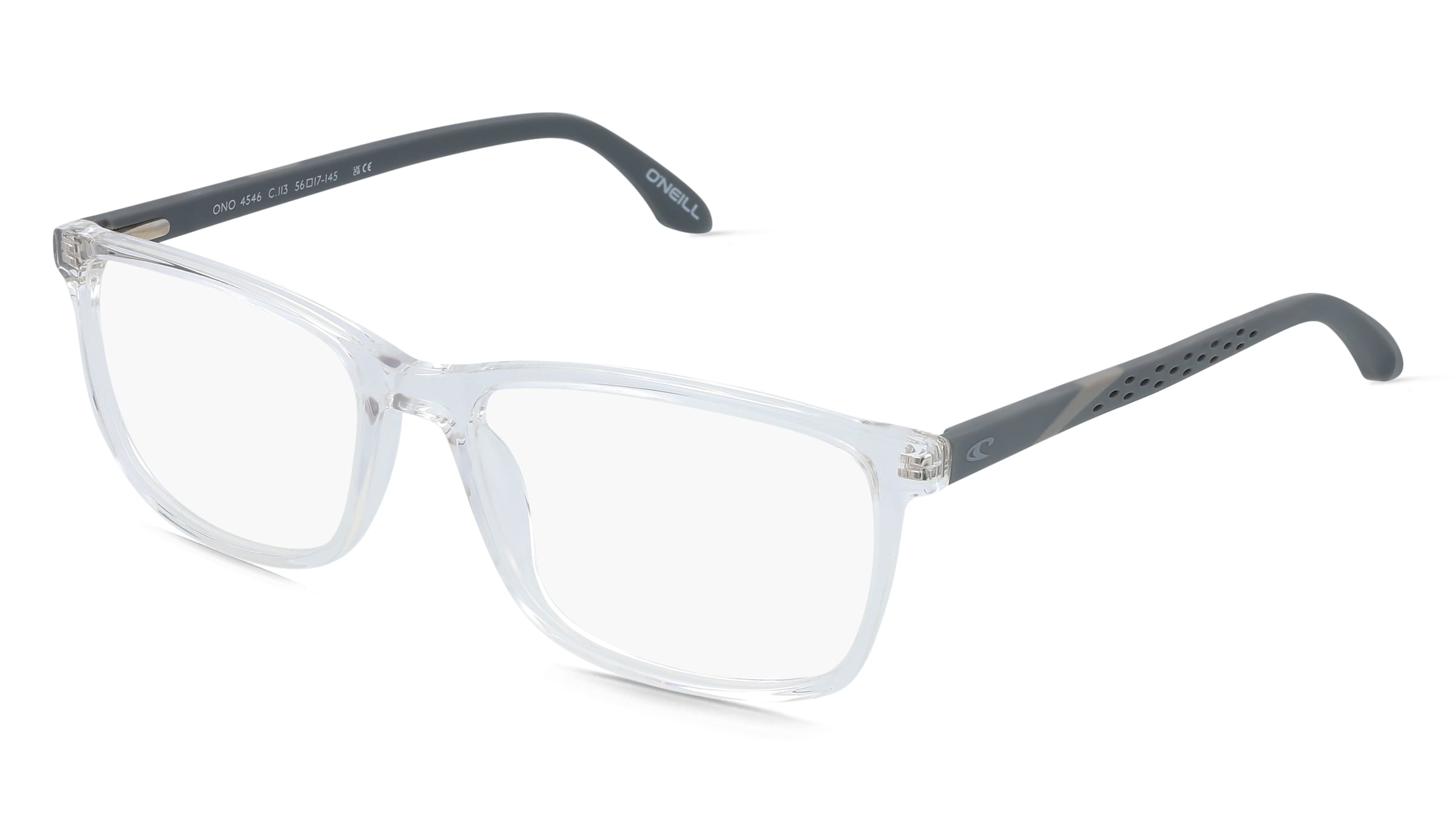 O’Neill 963103 Herren-Brille inkl. Gläser Vollrand Quadratisch Kunststoff-Gestell 56/17/145, Grau