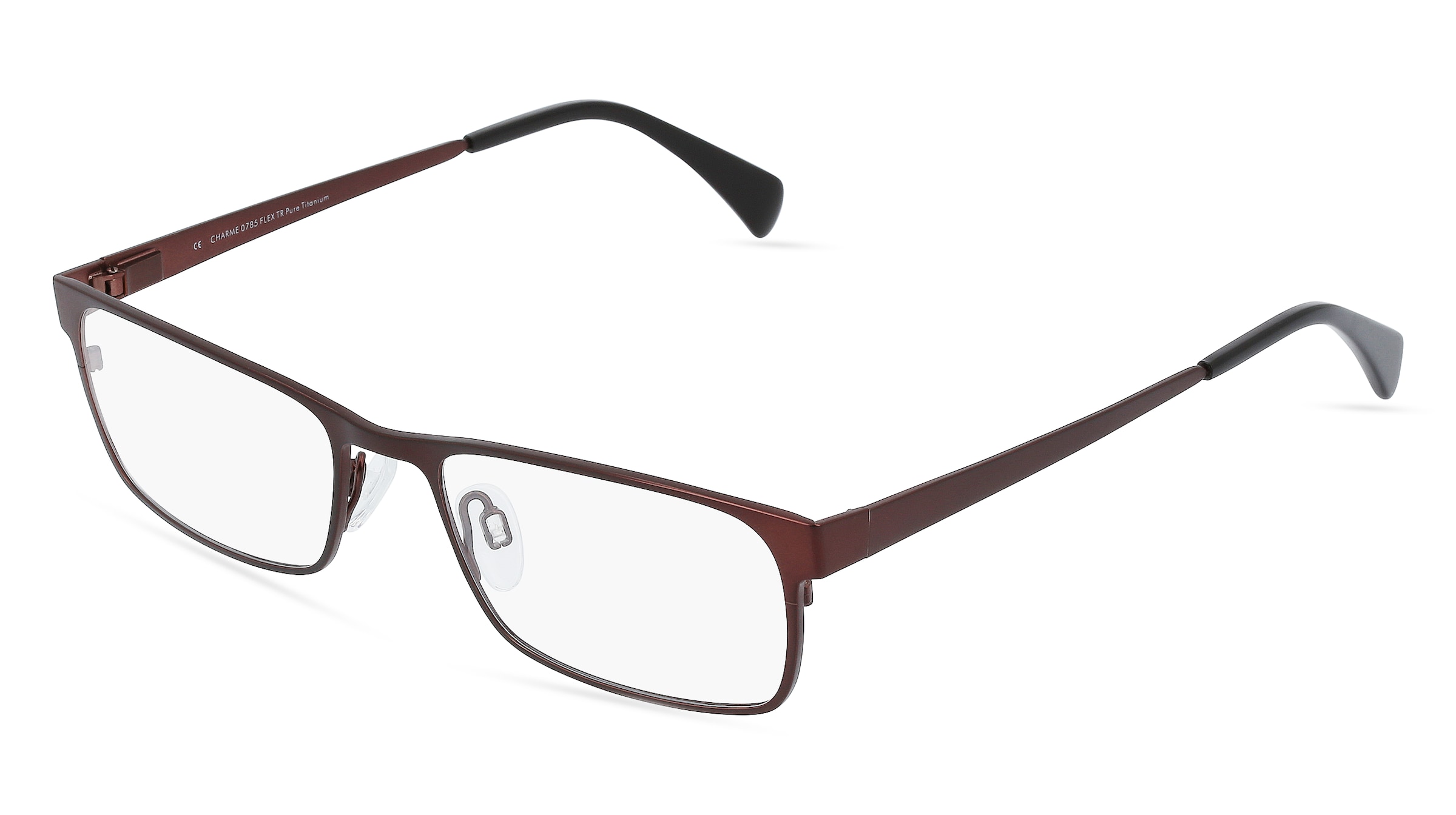 Fielmann CHARME 0785 FLEX TR Herren-Brille inkl. Gläser Vollrand Quadratisch Titan-Gestell 52/17/140, Braun