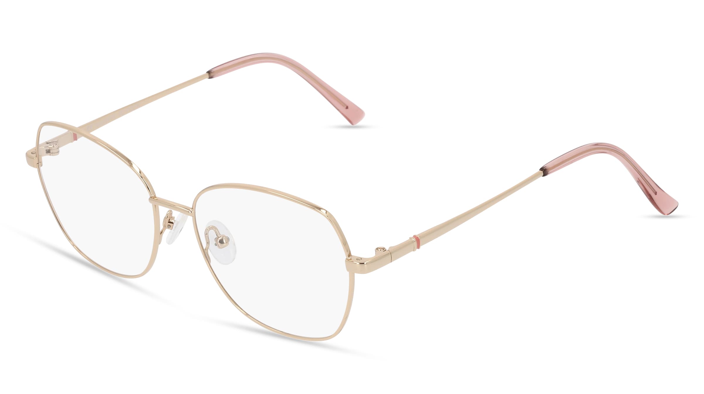 Fielmann BD 512 FA Damen-Brille inkl. Gläser Vollrand Quadratisch Edelstahl-Gestell 52/15/135, Gold